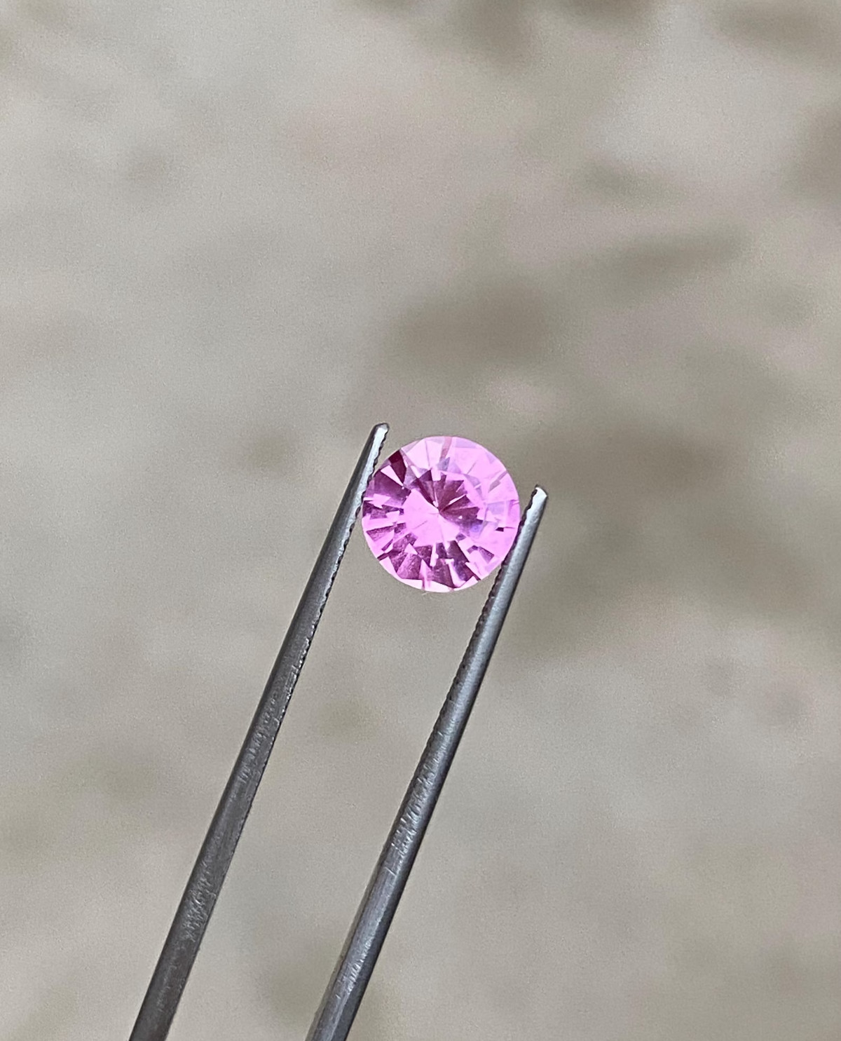 AAA Lab Grown Baby Pink Sapphire Round Cut Loose Gemstone For Jewelry Making