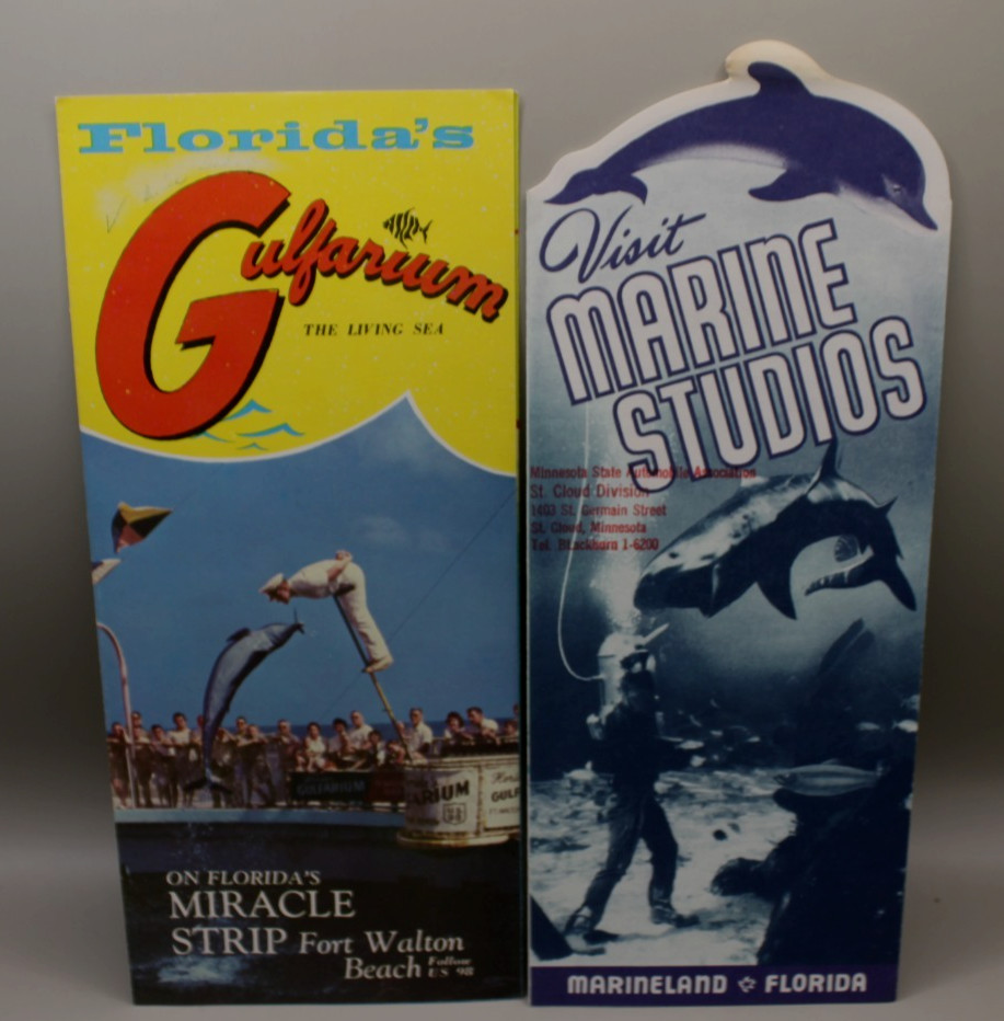 Florida Gulfarium Marine Studios Travel Brochures Theme Park Vintage