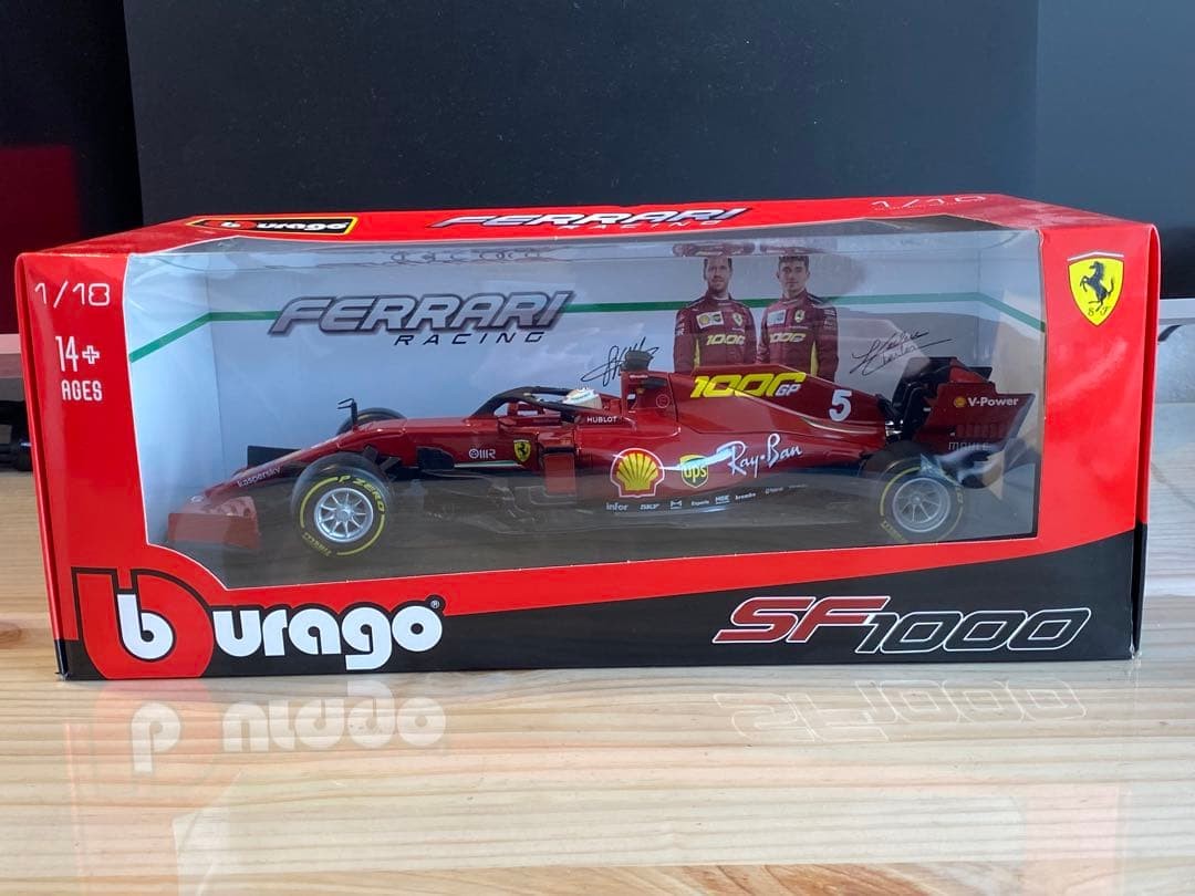 Burago SF1000 1/18 Mini Car S. Vettel Tuscan GP Formula 1 Model