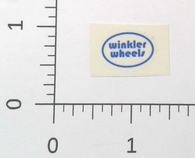 Winkler Wheels Fingerboard Blue Oval Mini Skate Logo Sticker Decal