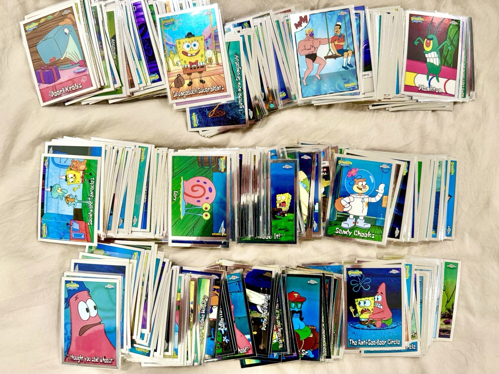 2025 Topps Chrome SpongeBob SquarePants Base Lot 25th - 380 Cards Total NM