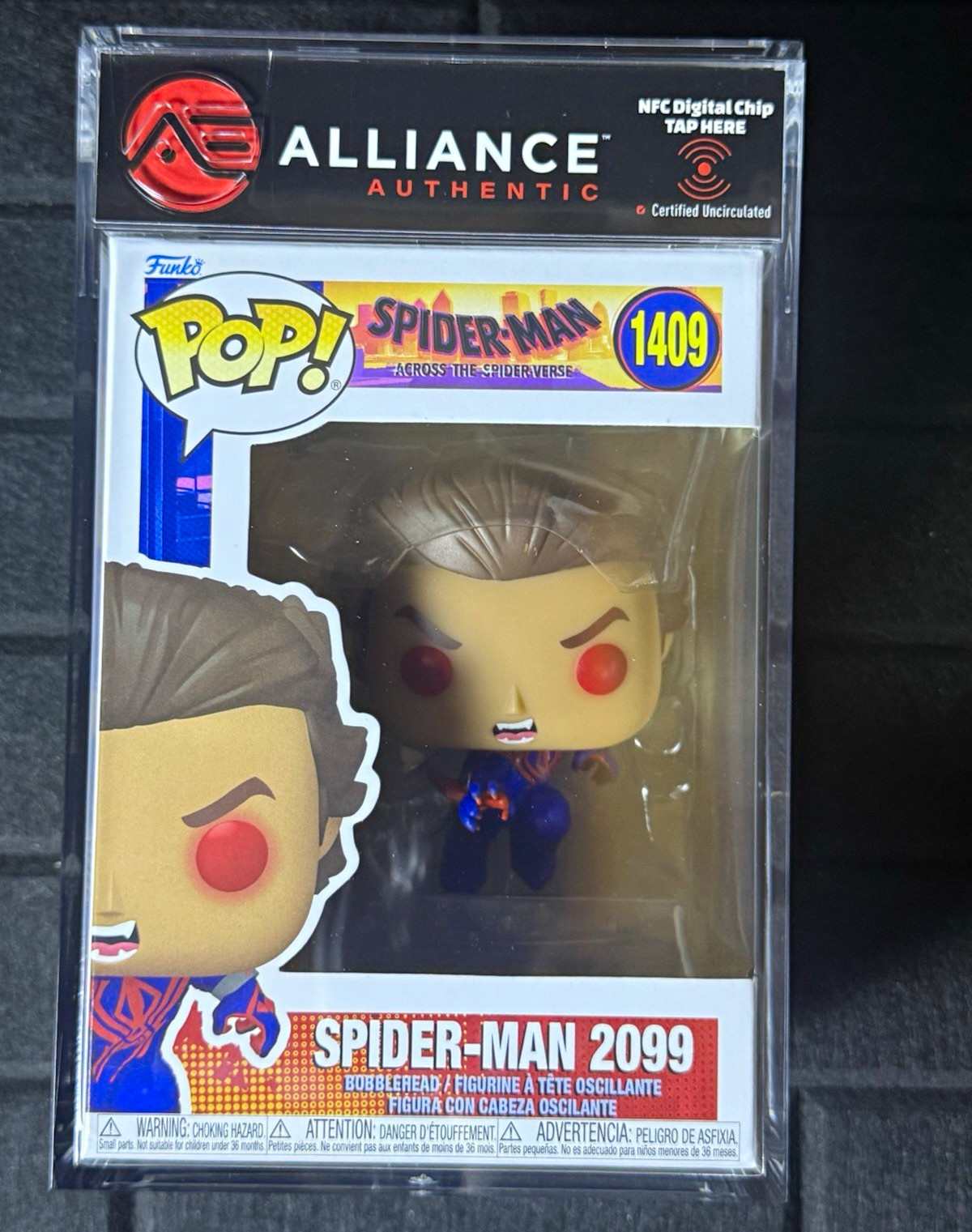 Funko Pop Marvel Spider-Man 2099 #1409 Alliance Authentic Case NFC Chip Graded