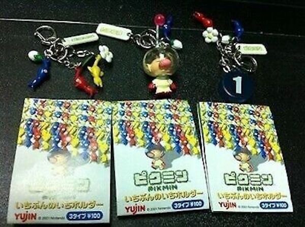 Yujin Game Gashapon Pikmin Charm Captain Olimar Figure SET Blue