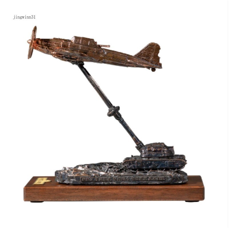 Russian IL-2 Sturmovik Copper Plane Model Home Office Display Collectors Gift