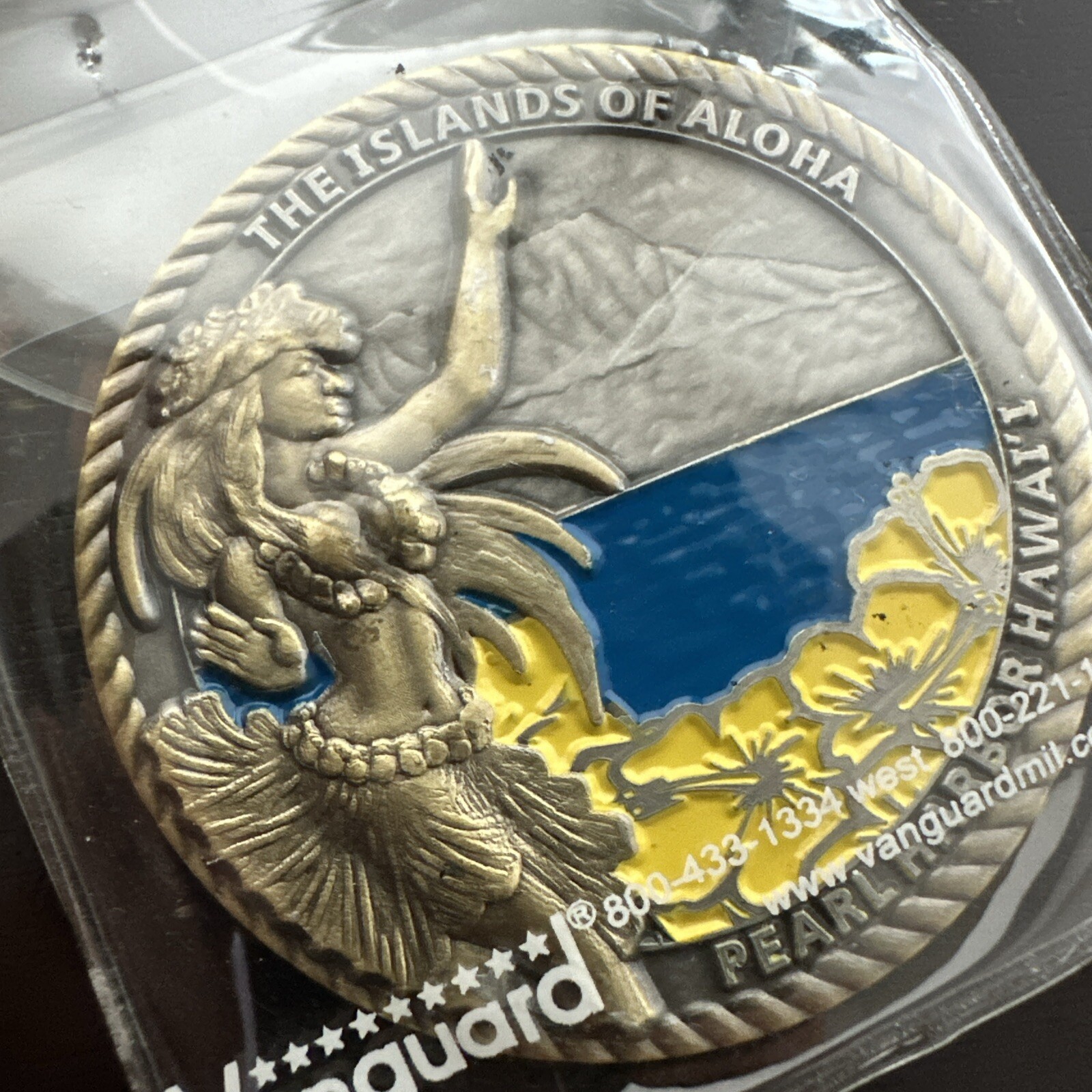 2018RIMPAC Joint Base Pearl Harbor Hula Girl Challenge Coin US Navy JBPHH Hawaii