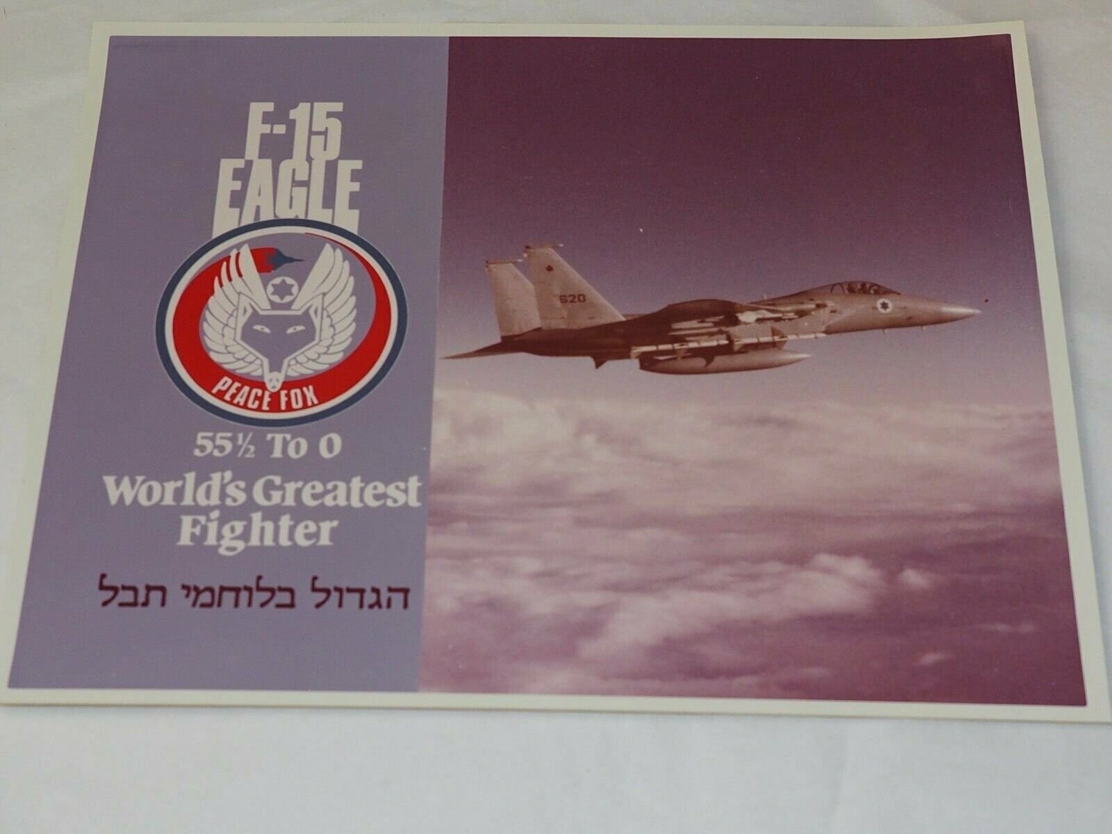 F-15 EAGLE Israel Peace Fox World\'s Greatest Fighter Color Photo 8\