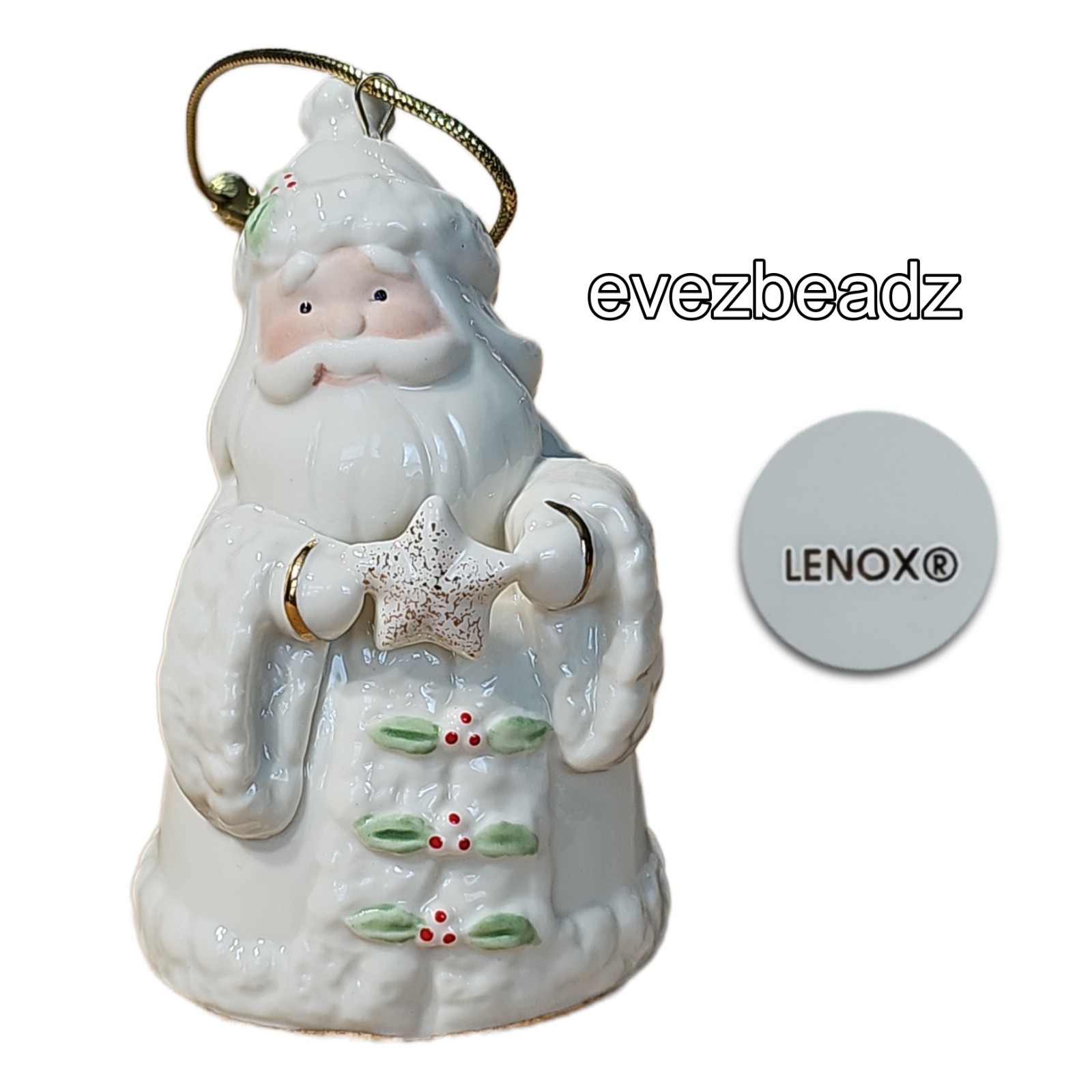 EvezBeadz 2010 NWT Lenox Holiday Cheer Santa St Nick Ornament 3.5
