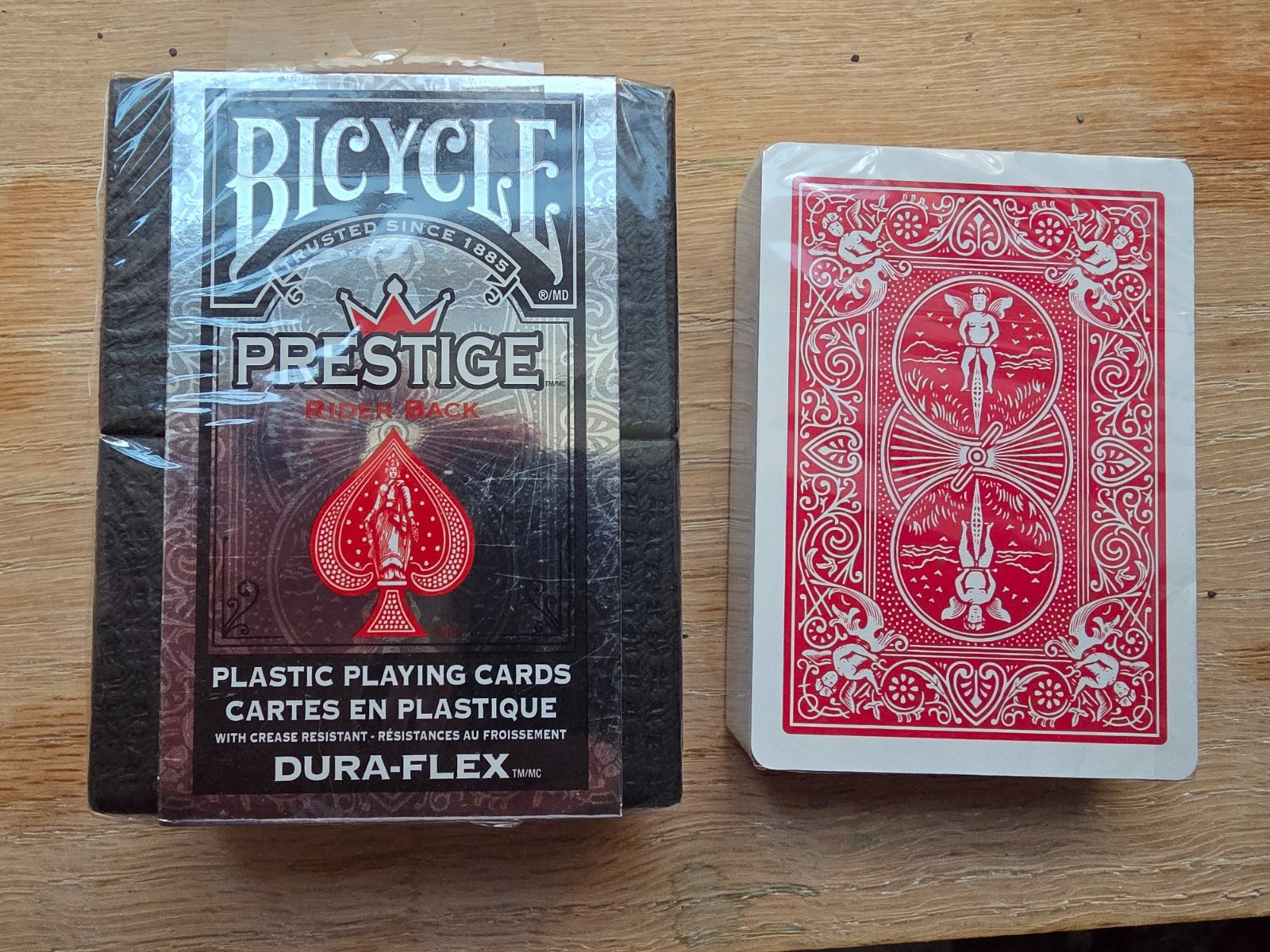 Infrared Marked IR Plastic Bicycle Prestige Playing Cards - Poker decks of cards
