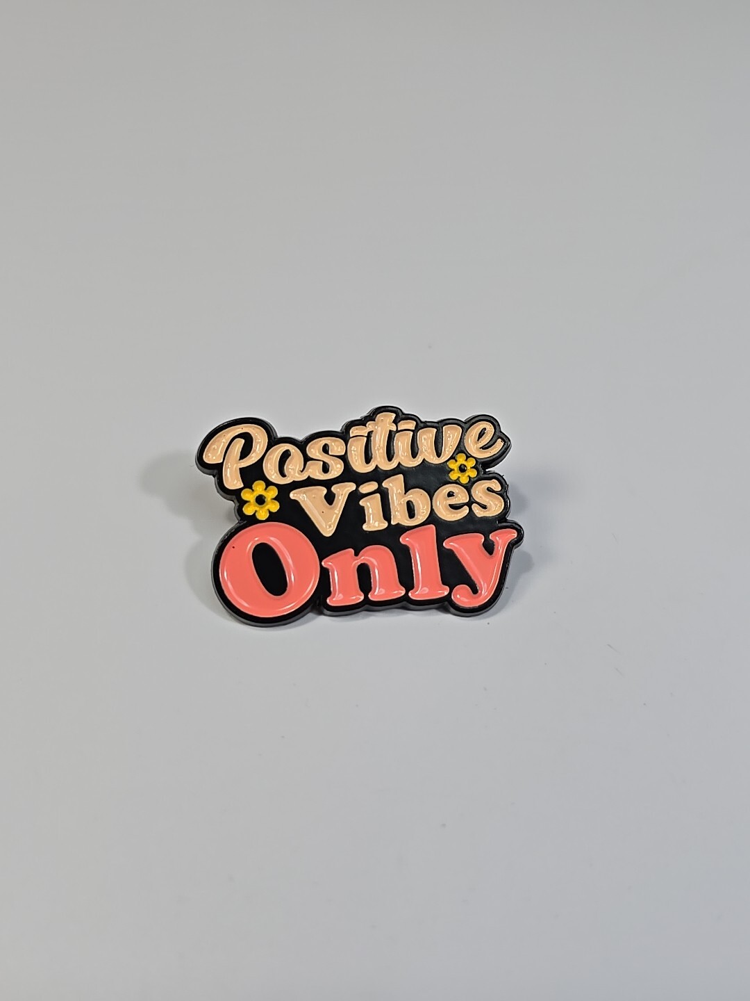 Positive Vibes Only Lapel Pin Peach & Salmon Colors