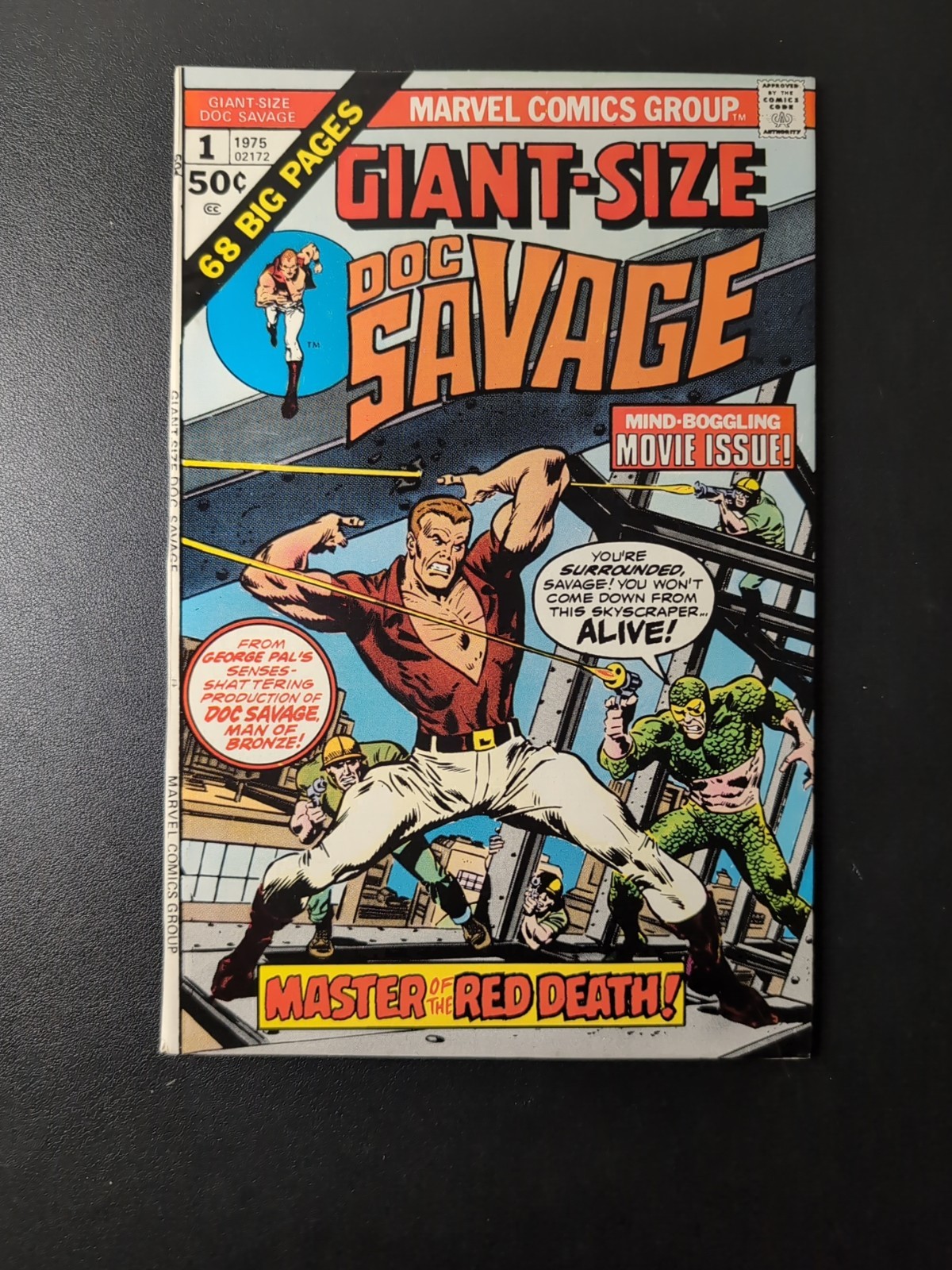 Giant-Size Doc Savage #1 : NM- Off White Pages : Square Bound : Marvel 1975