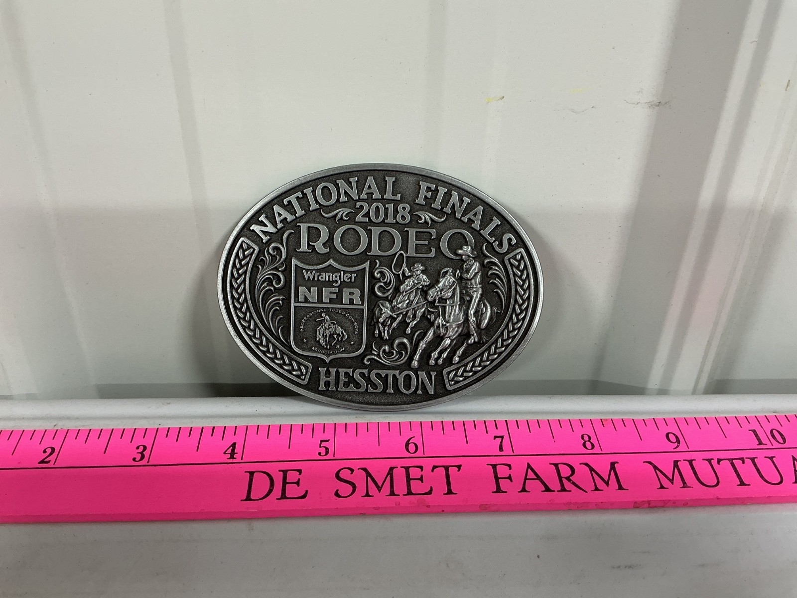 HESSTON 2018 National Finals Rodeo NFR Wrangler adult belt buckle