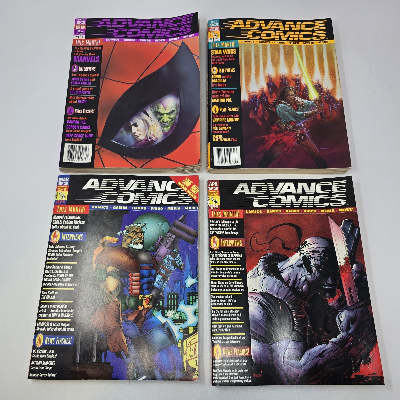 Advance Comics #59 ORIGINAl Vintage 1993 Capital City Marvels Ninjak Lot Of 4