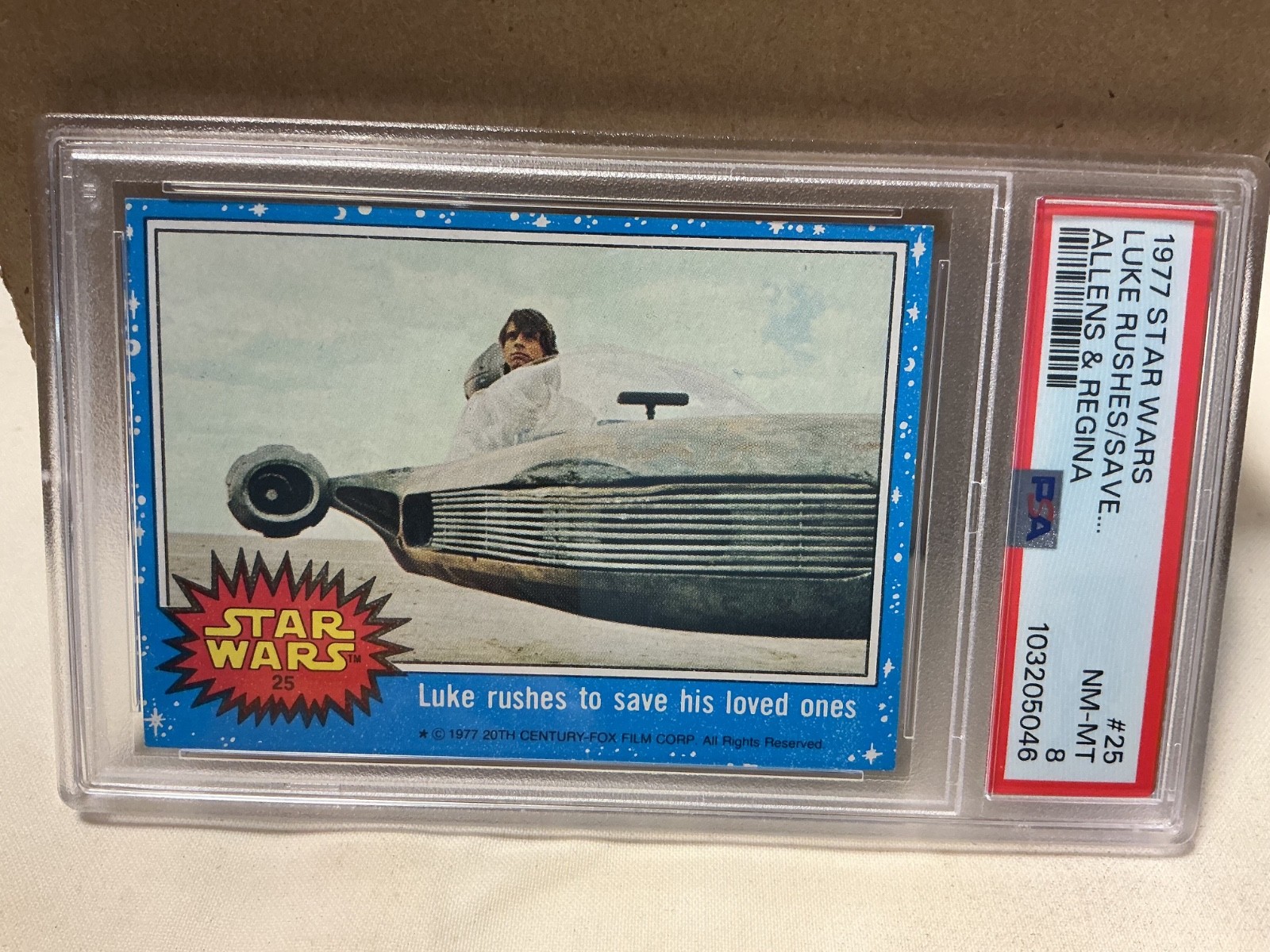 ULTRA RARE 1977 Star Wars Allens & Regina 25 NZ PSA 8 rarer ++ Scanlens Luke