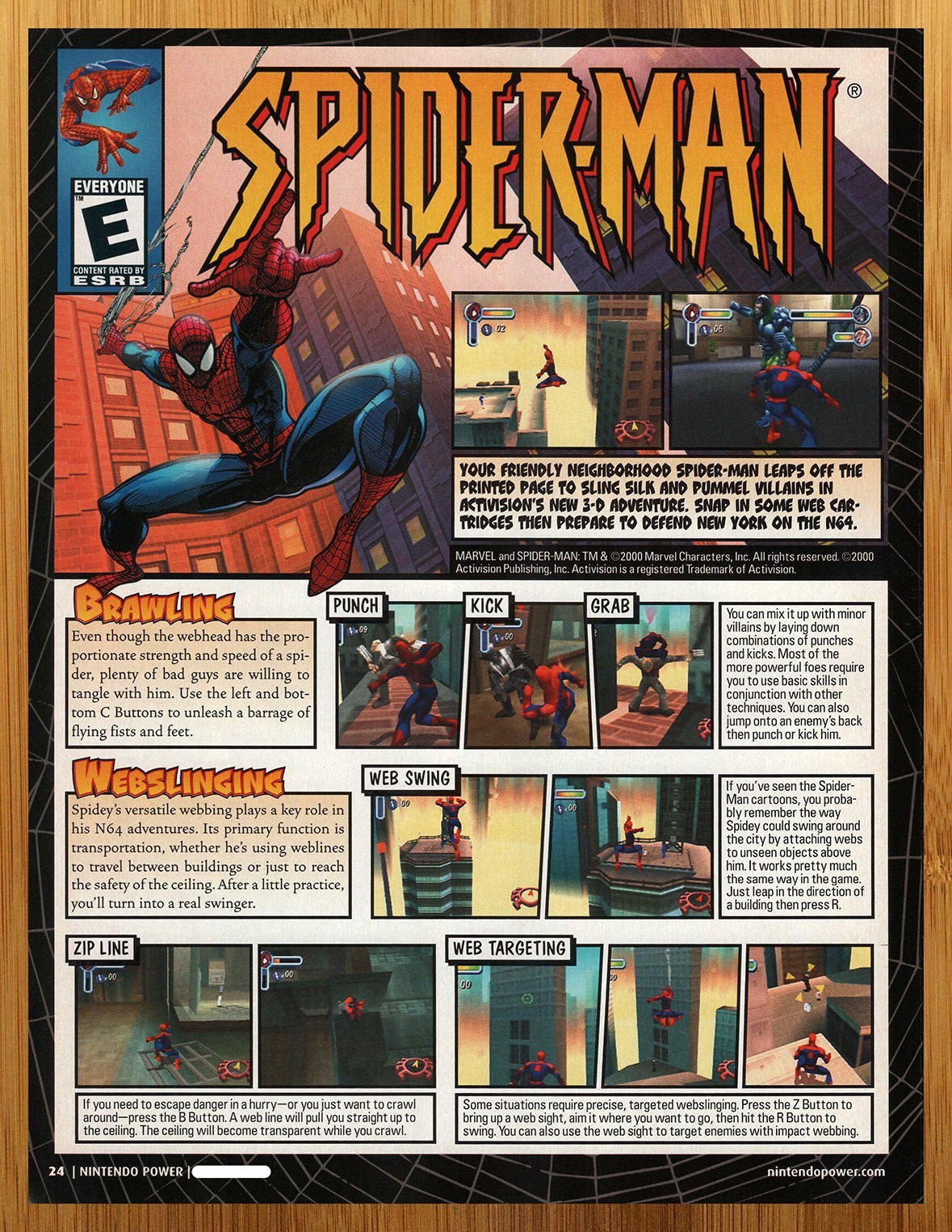 2000 Spider-Man Marvel Activision Nintendo 64 N64 Print Ad/Poster Original Art