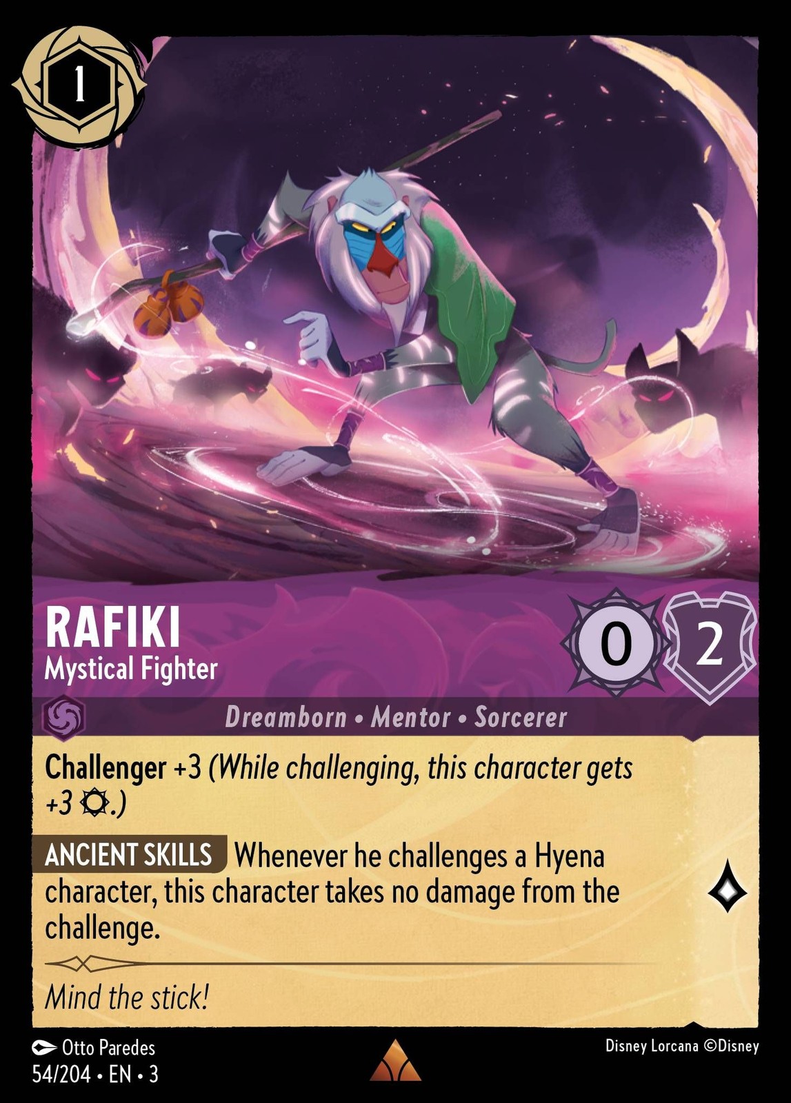 Rafiki, Mystical Fighter - Into the Inklands - Lorcana TCG