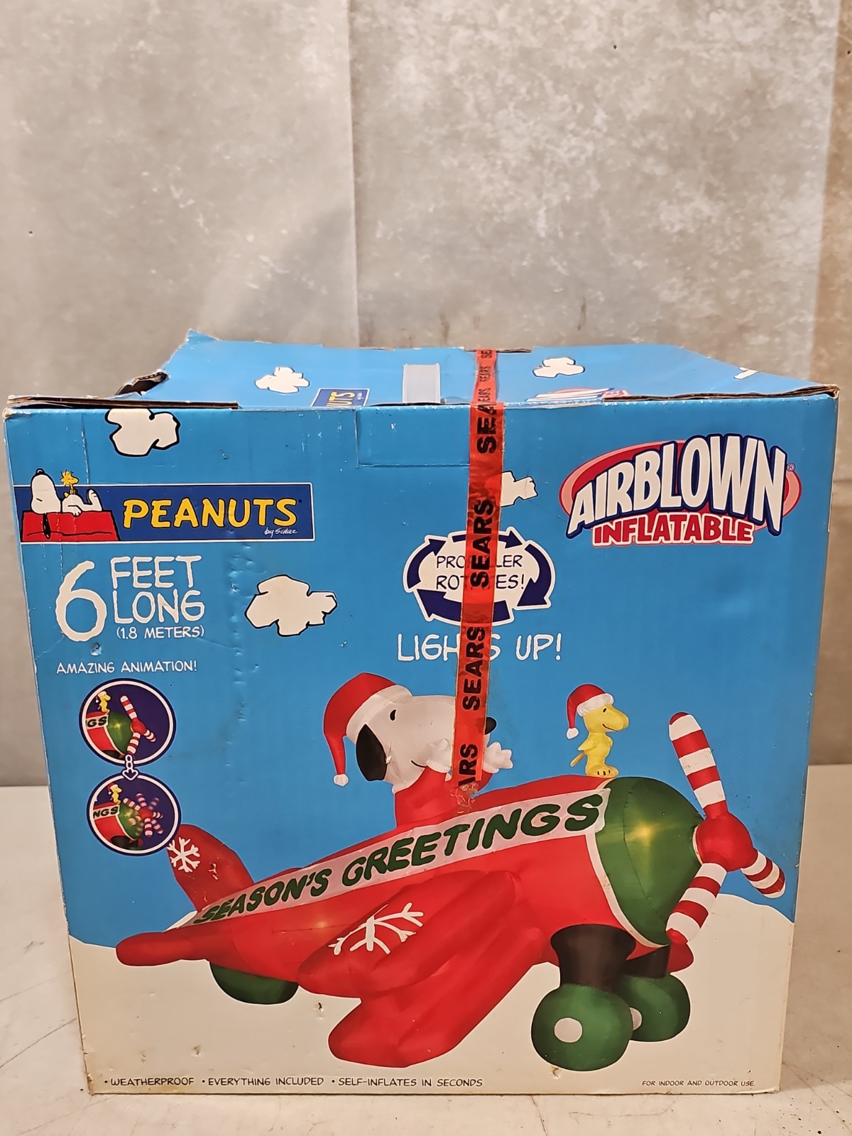 Gemmy Peanuts SANTA SNOOPY & WOODSTOCK AIRPLANE  Holiday Inflatable SEALED