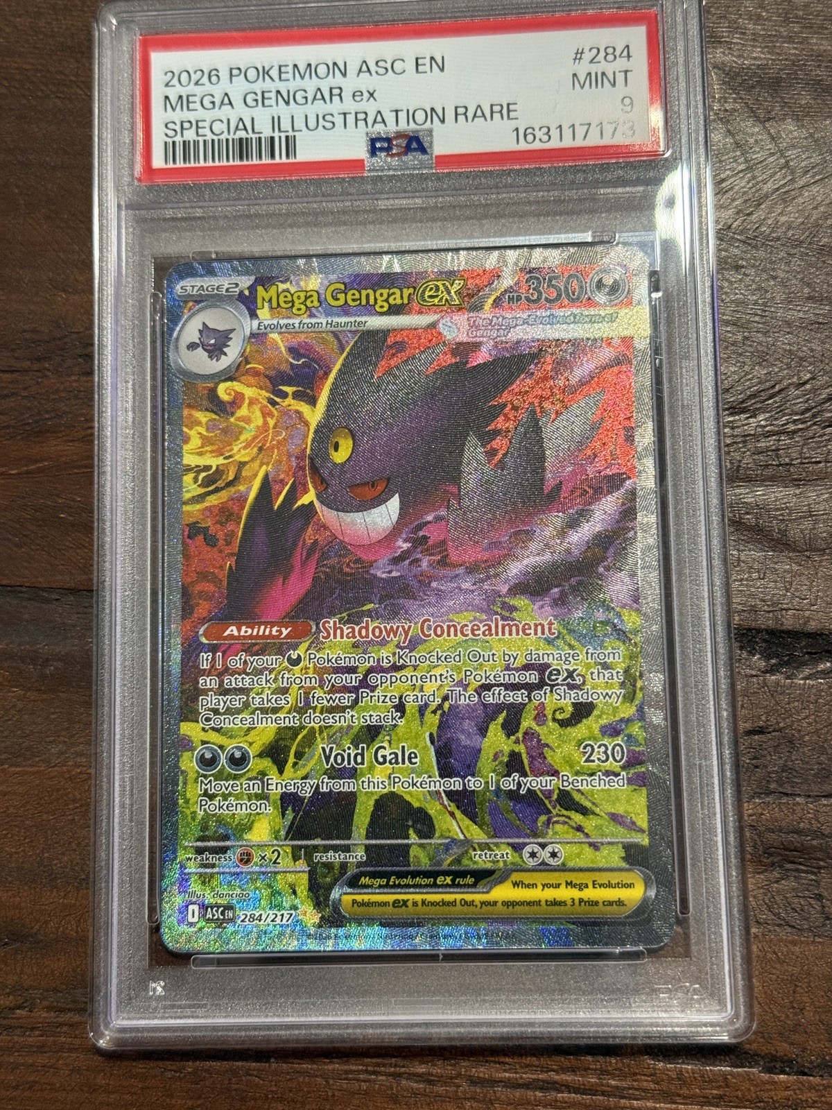 Pokémon Mega Gengar ex ASC Special Illustration Rare Card #284 PSA 9 2026