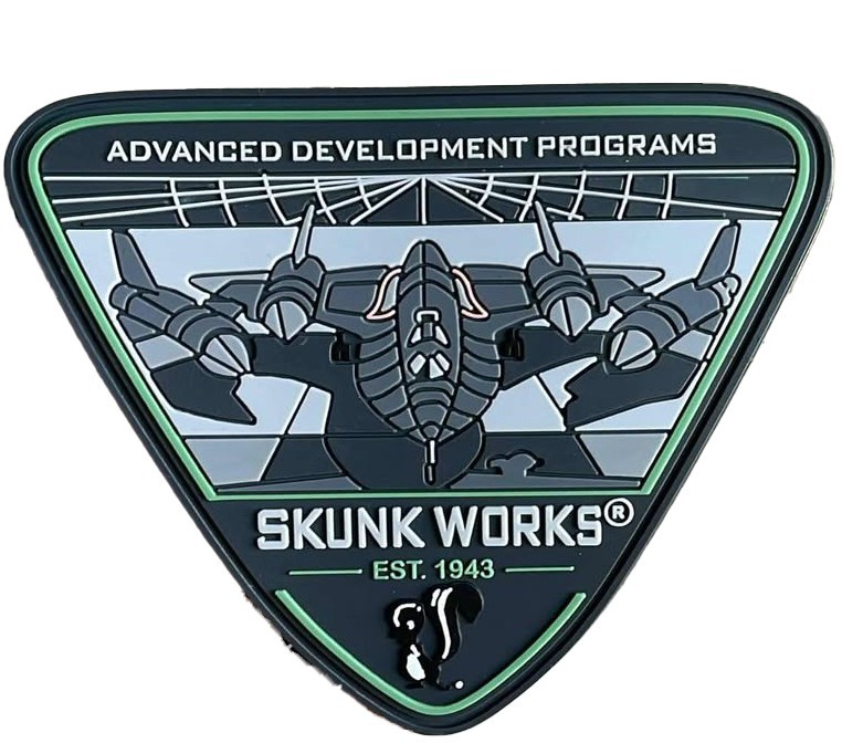 Lockheed Martin® Skunk Works® SR-71 Blackbird®, ADP, Est 1943 PVC Patch, 4 in