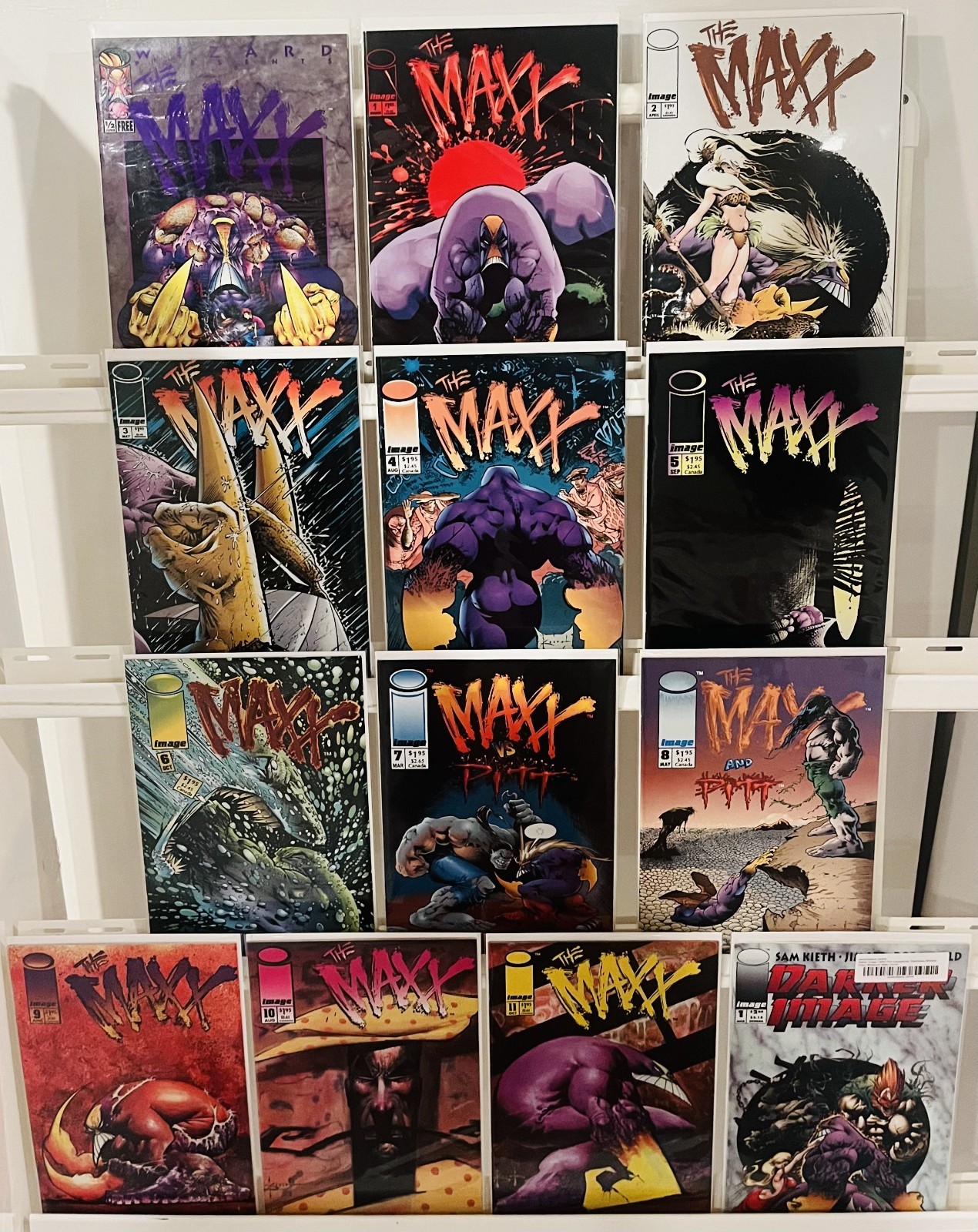 LOT OF 13 MAXX  # 1/2, 1-11 COMPLETE RUN + DARKER IMAGE 1 SHOT SAM KEITH VF/NM