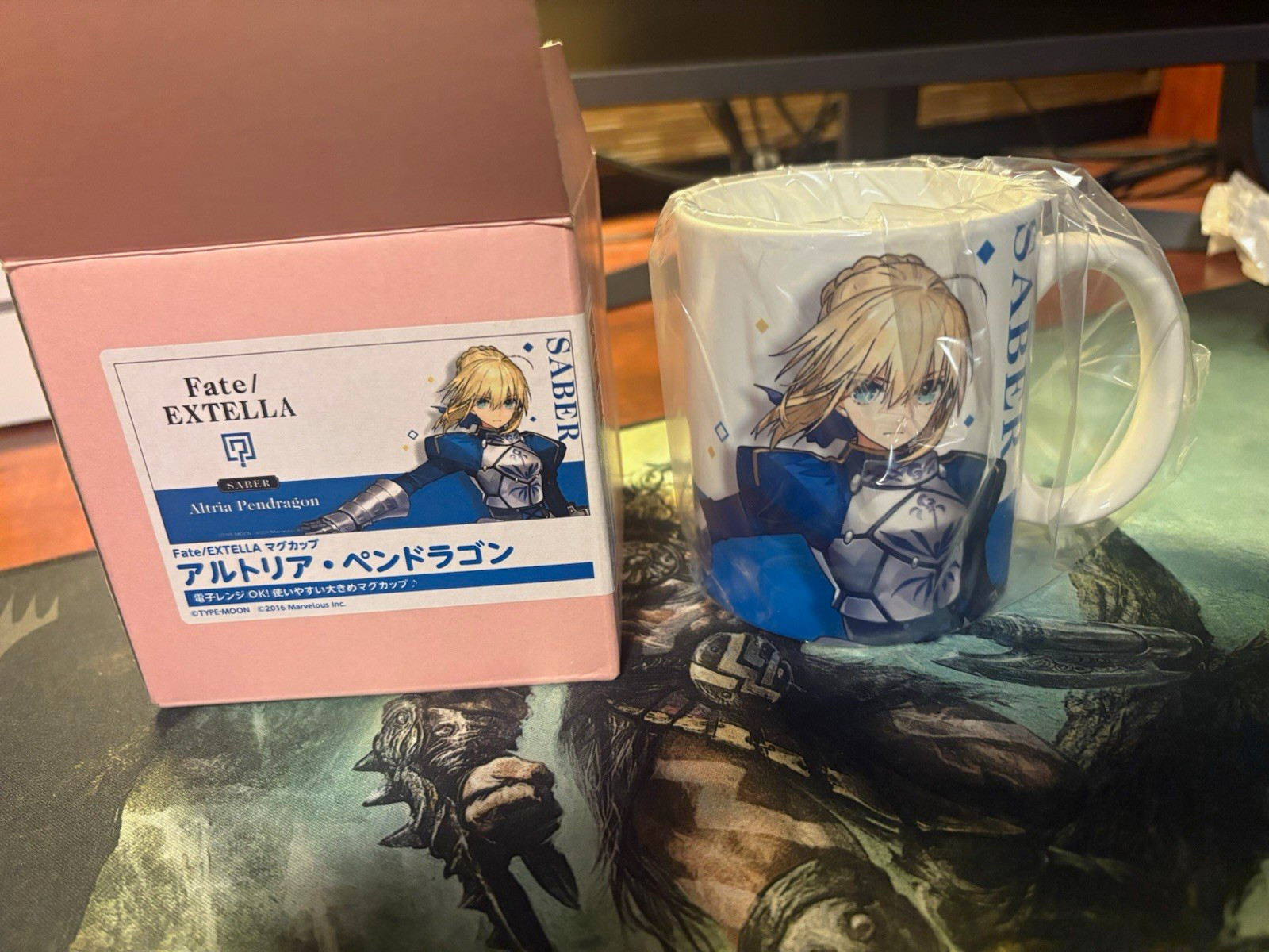 Fate/EXTELLA Saber Altria Pendragon Ceramic Mug 11 fl oz White/Blue 2016