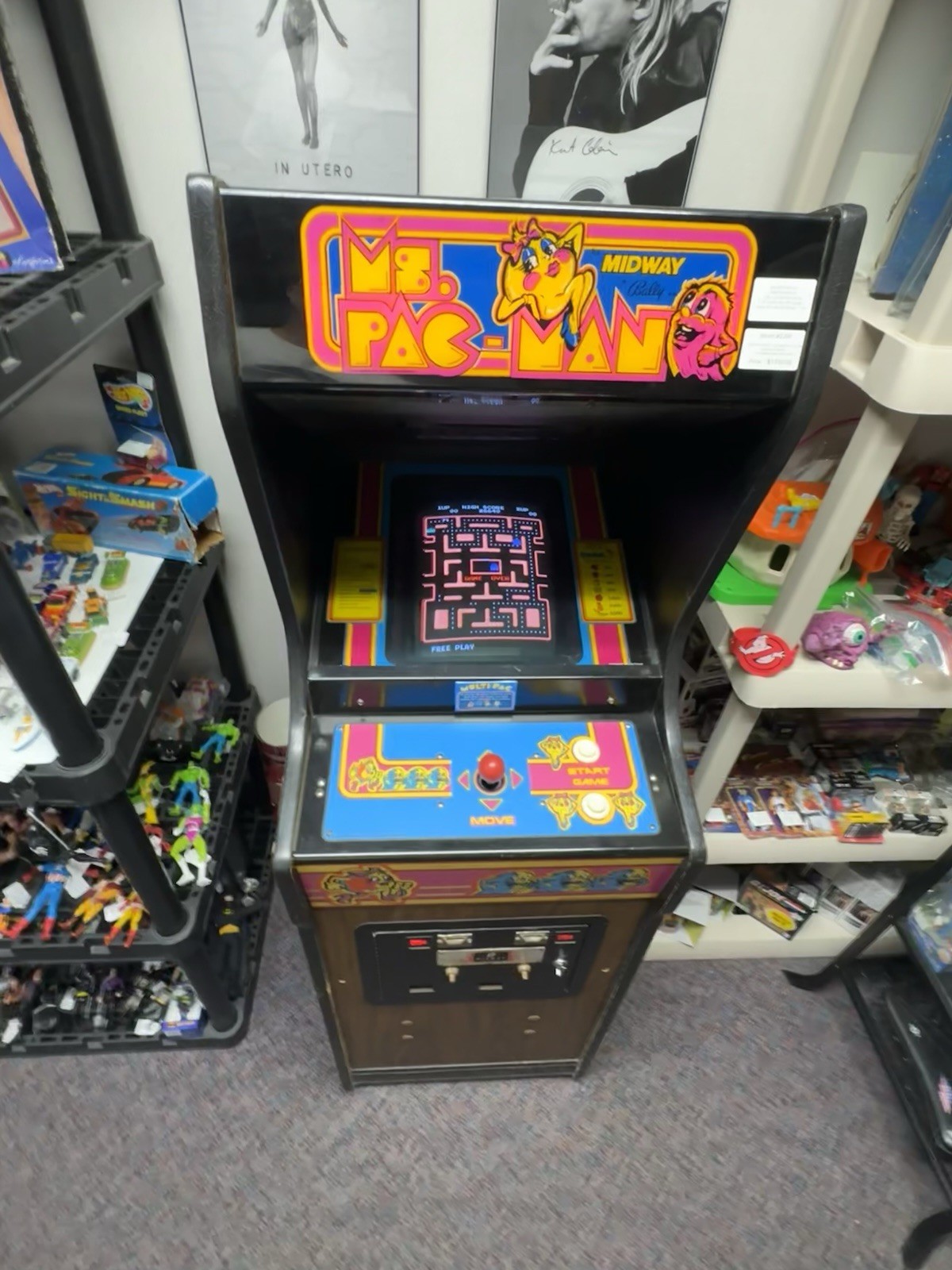 1981 Ms. Pac-Man Cabaret Cabinet Arcade Machine 100% Refurbished Multi-Pac Kit