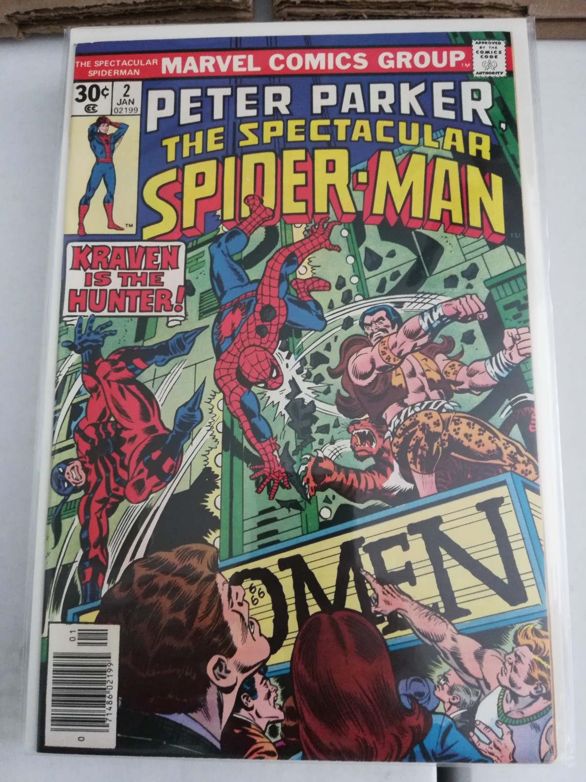 SPECTACULAR SPIDER-MAN #2 Very Fine Newsstand MARVEL COMICS Peter Parker