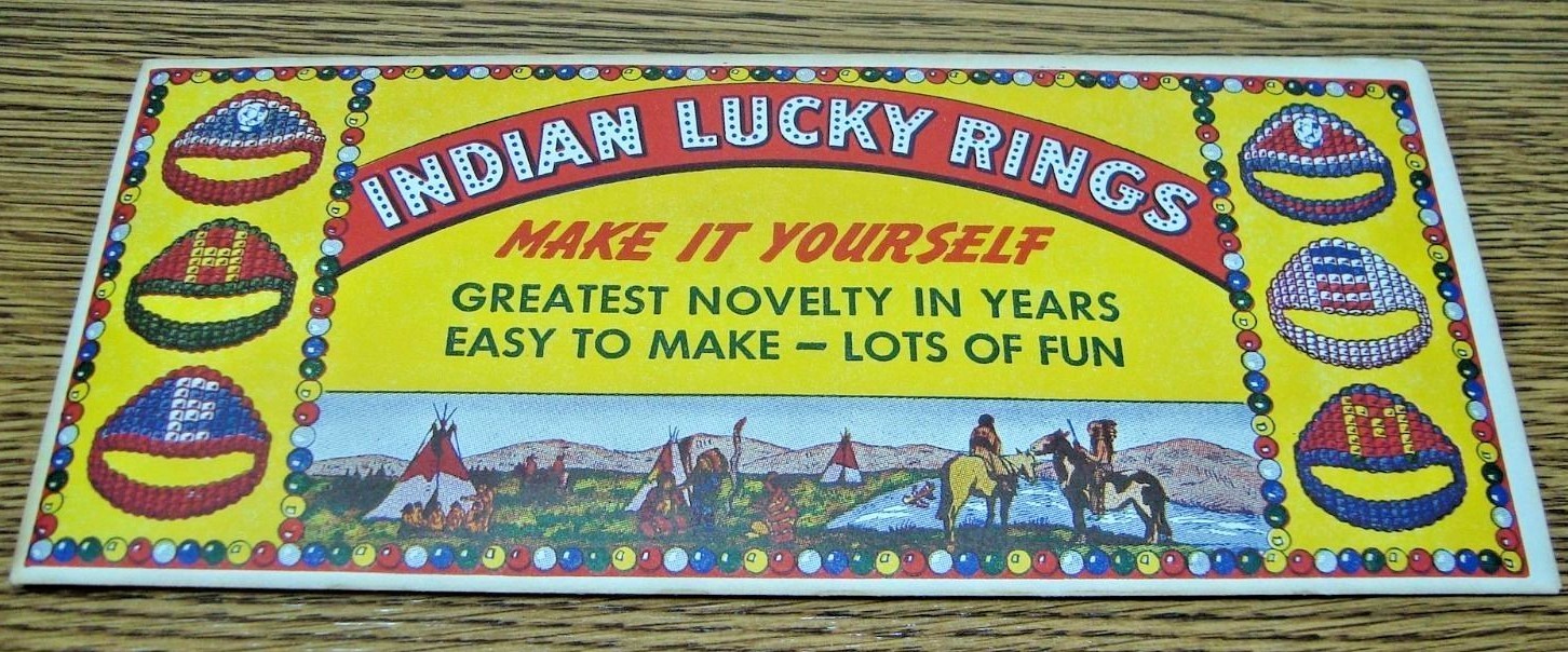 Rare 1939 Indian Lucky Rings Bead Novelty Sealed Jewel Complete Kit 