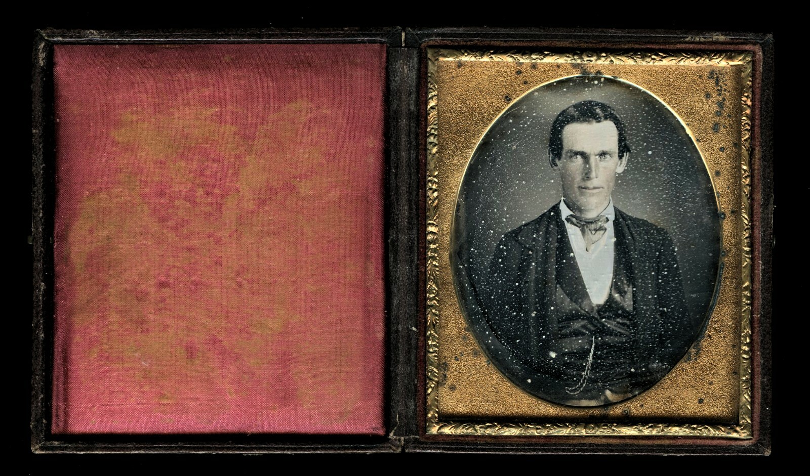 6th Plate 1840s Daguerreotype of a Man - Full Case Original Seals