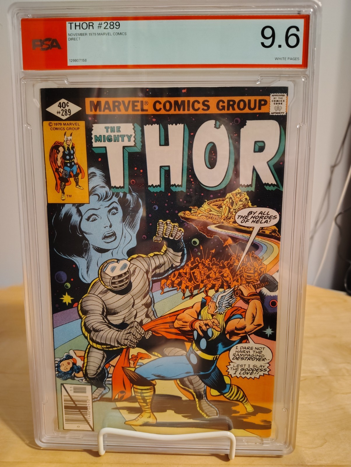 THOR # 289 PSA 9.6 WHITE PAGES ~ KEITH POLLARD COVER & ARTWORK
