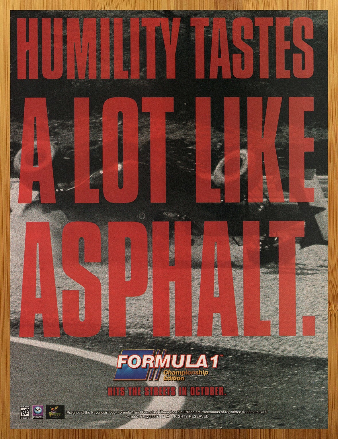 1997 Formula 1 Championship Edition PS1 Print Ad/Poster Car Video Game Art 90s