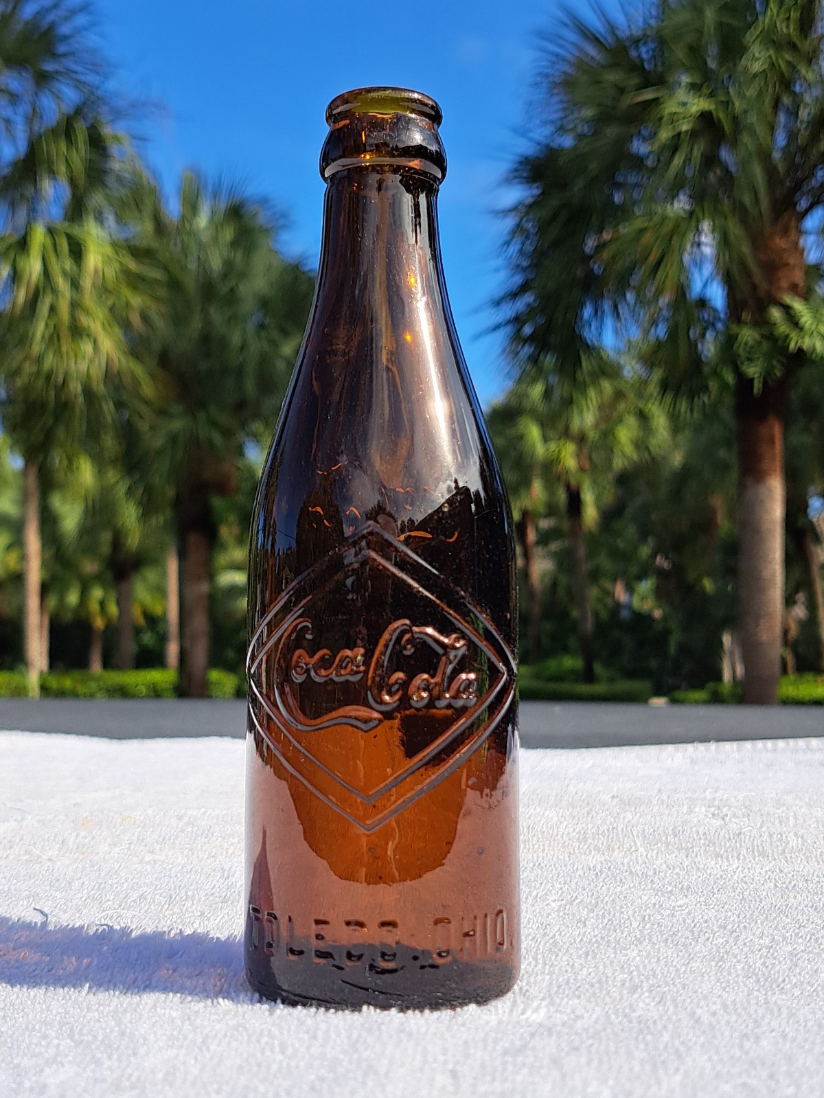 RARE 1907-12 TOLEDO, OHIO AMBER DOUBLE DIAMOND COCA-COLA ANTIQUE BOTTLE