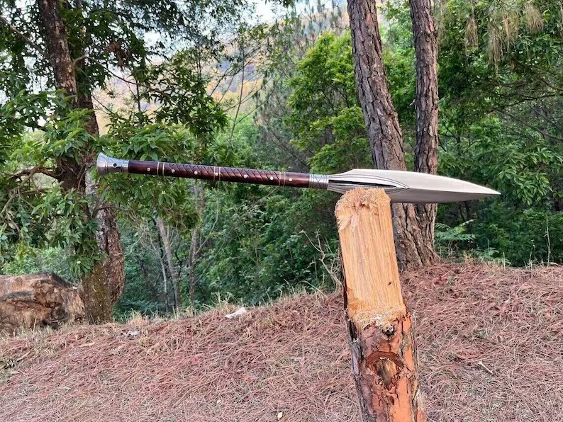 Handmade African Tribal Spear | Koseph Knife | Cosplay LARP Gift Weapon