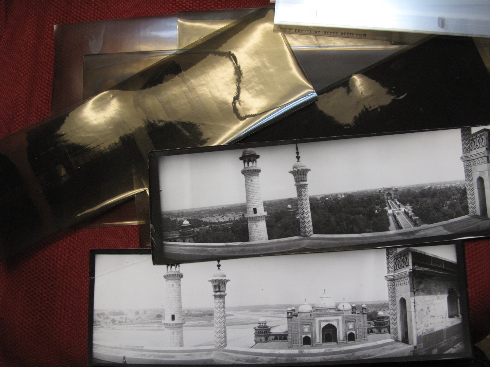 1912 AGRA, INDIA Taj Mahal 14 Film PANORAMIC Negative Historic Photo Lot