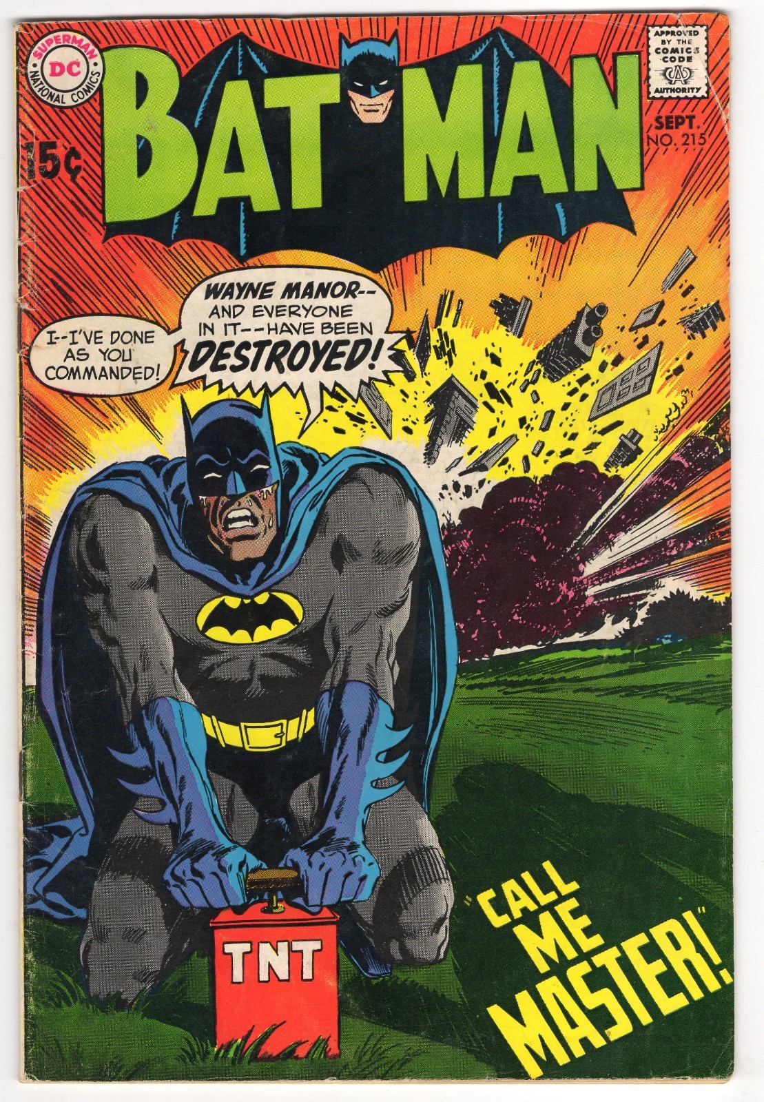 Batman 215 1969 DC Comics VG 4.0 Robin Council Of Twelve Alfred Pennyworth