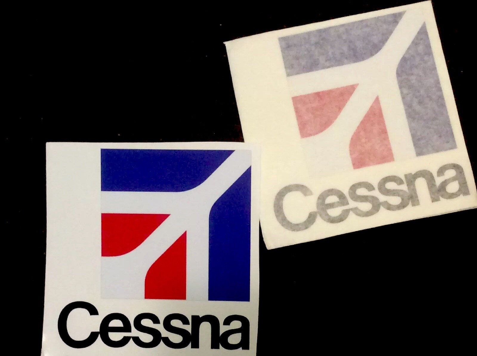 CESSNA AIRCRAFT  TAIL LOGO DECALS. SET OF 2