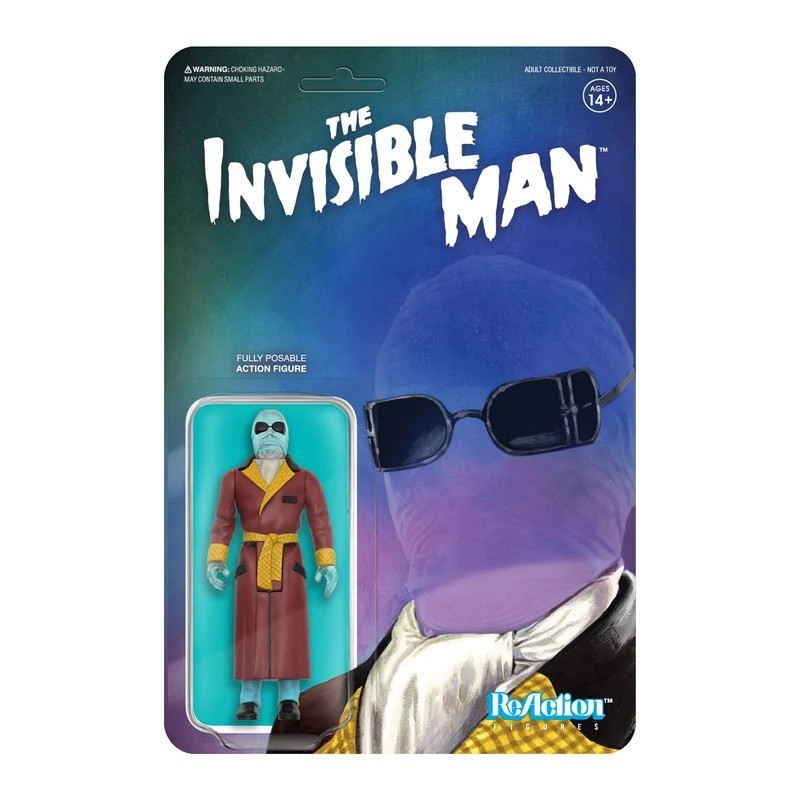 Invisible Man (clear) Super7 Reaction Action Figure