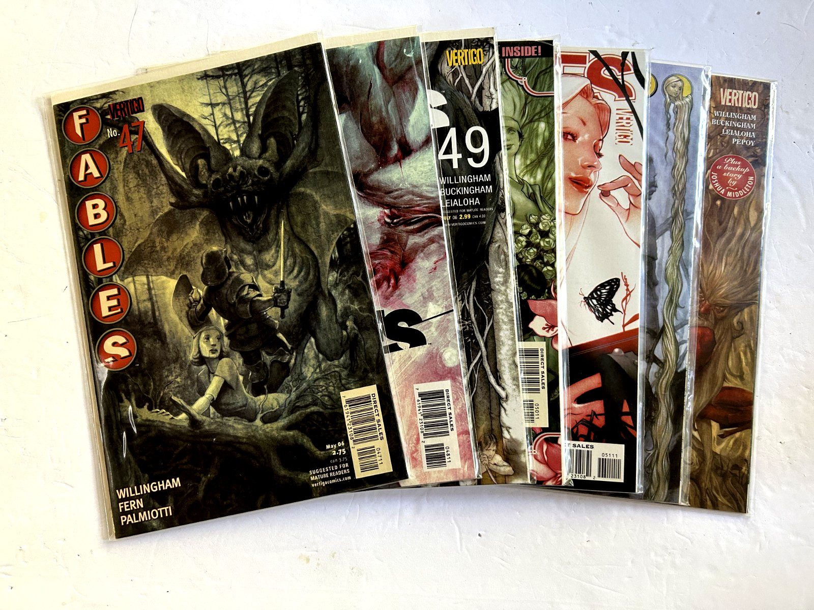 FABLES  47 TO 53 - SEVEN (7) ISSUES - RUN -DC Vertigo Comics Bill Willingham