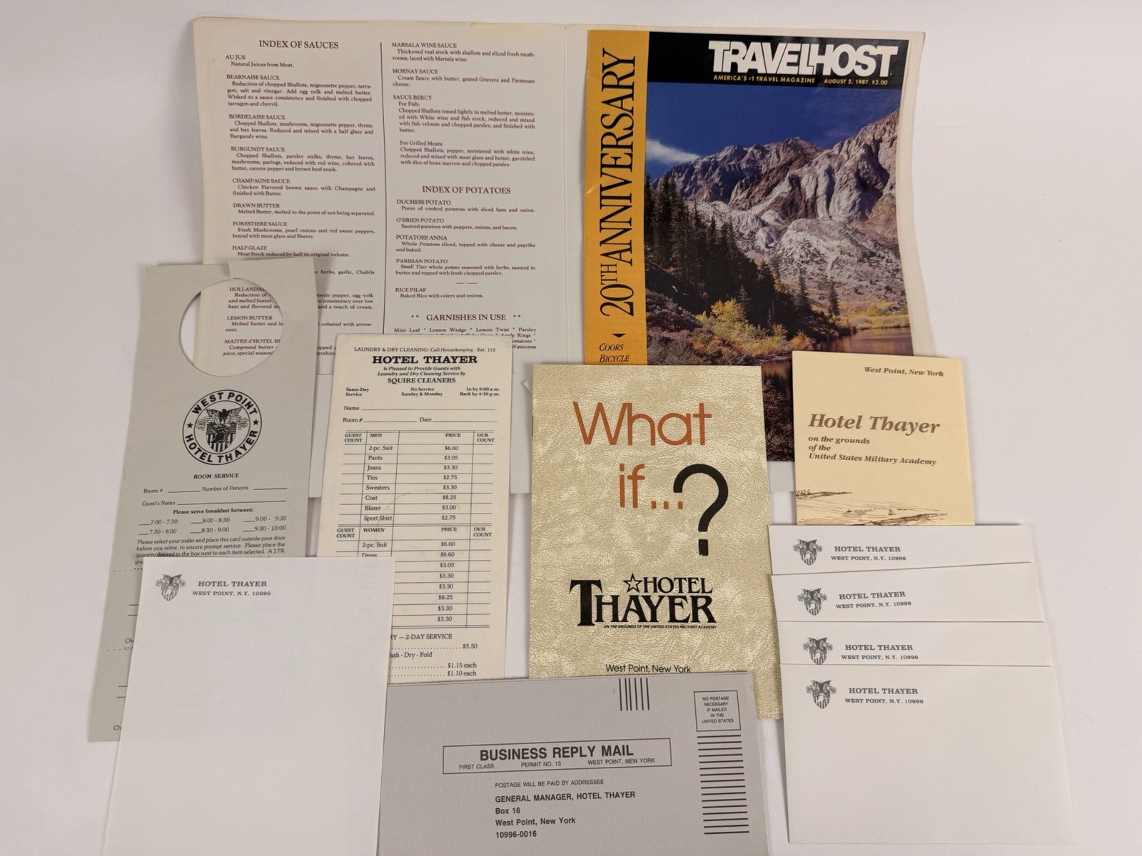 Vintage 1987 West Point NY Hotel Thayer Travel Ephemera TravelHost Magazine
