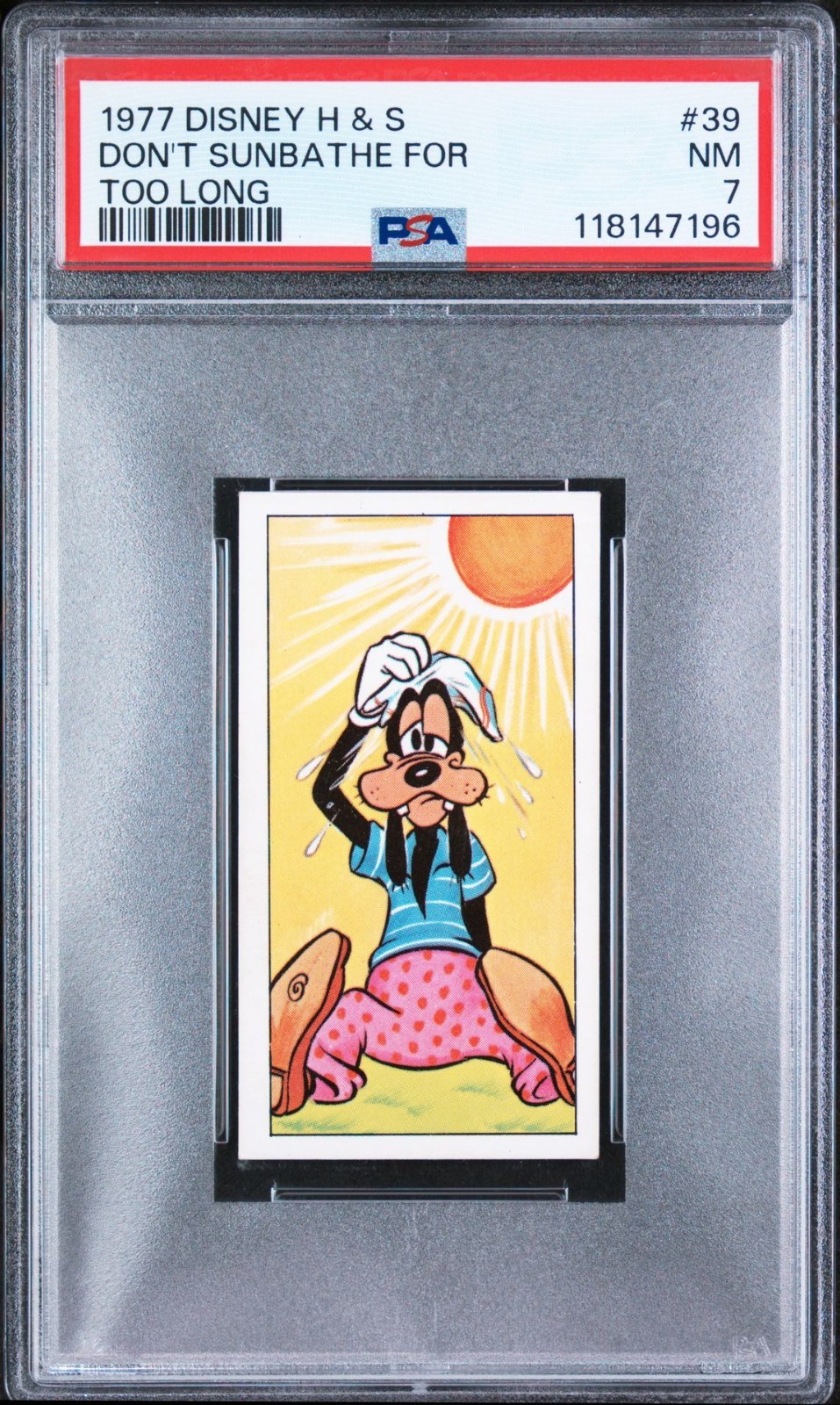 1977 DISNEY HEALTH & SAFETY TOO LONG #39 DON'T SUNBATHE FOR PSA 7 Pop 3