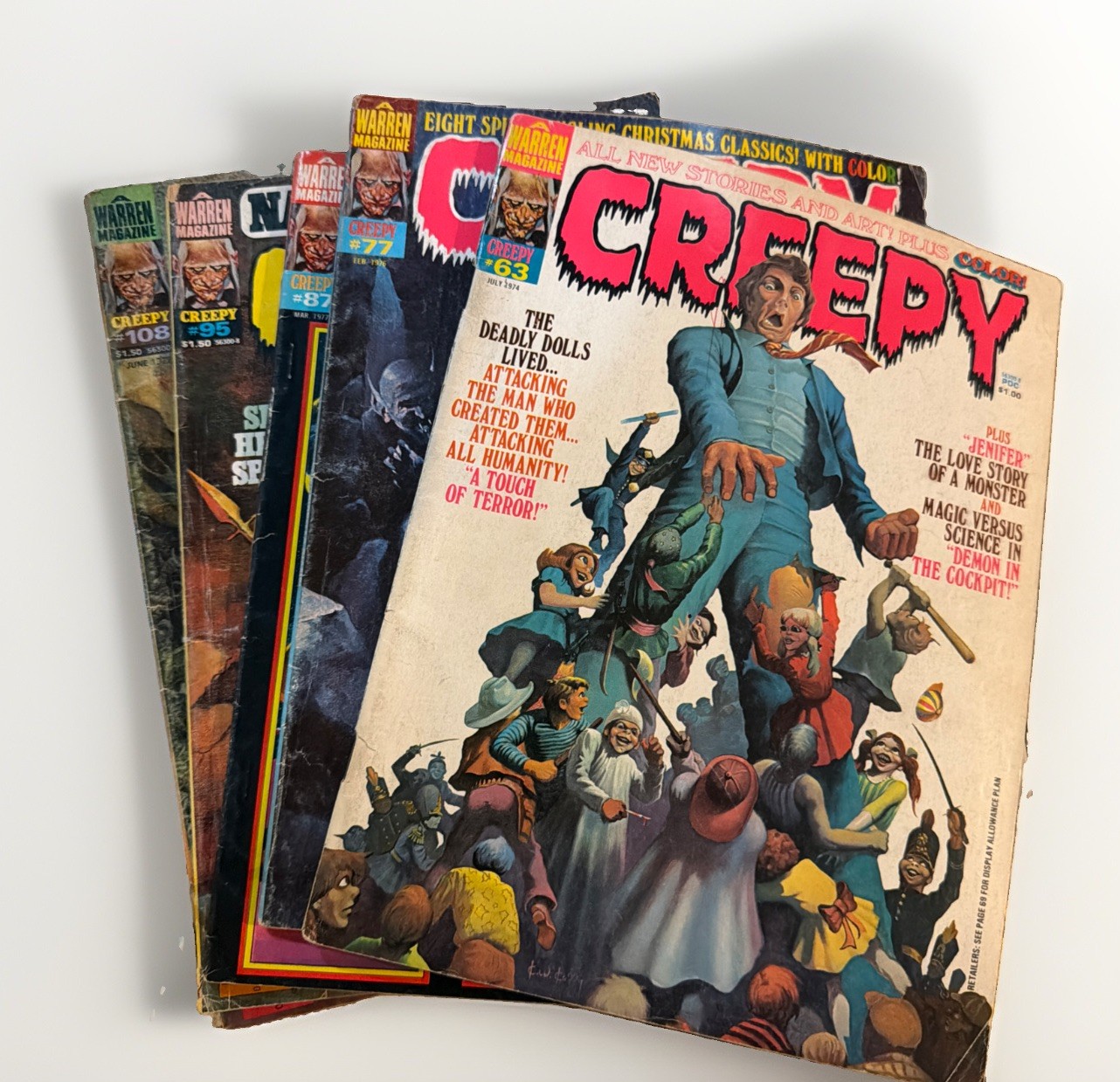 CREEPY  Comics Lot Of 6.  63,77,,87,95,108,119