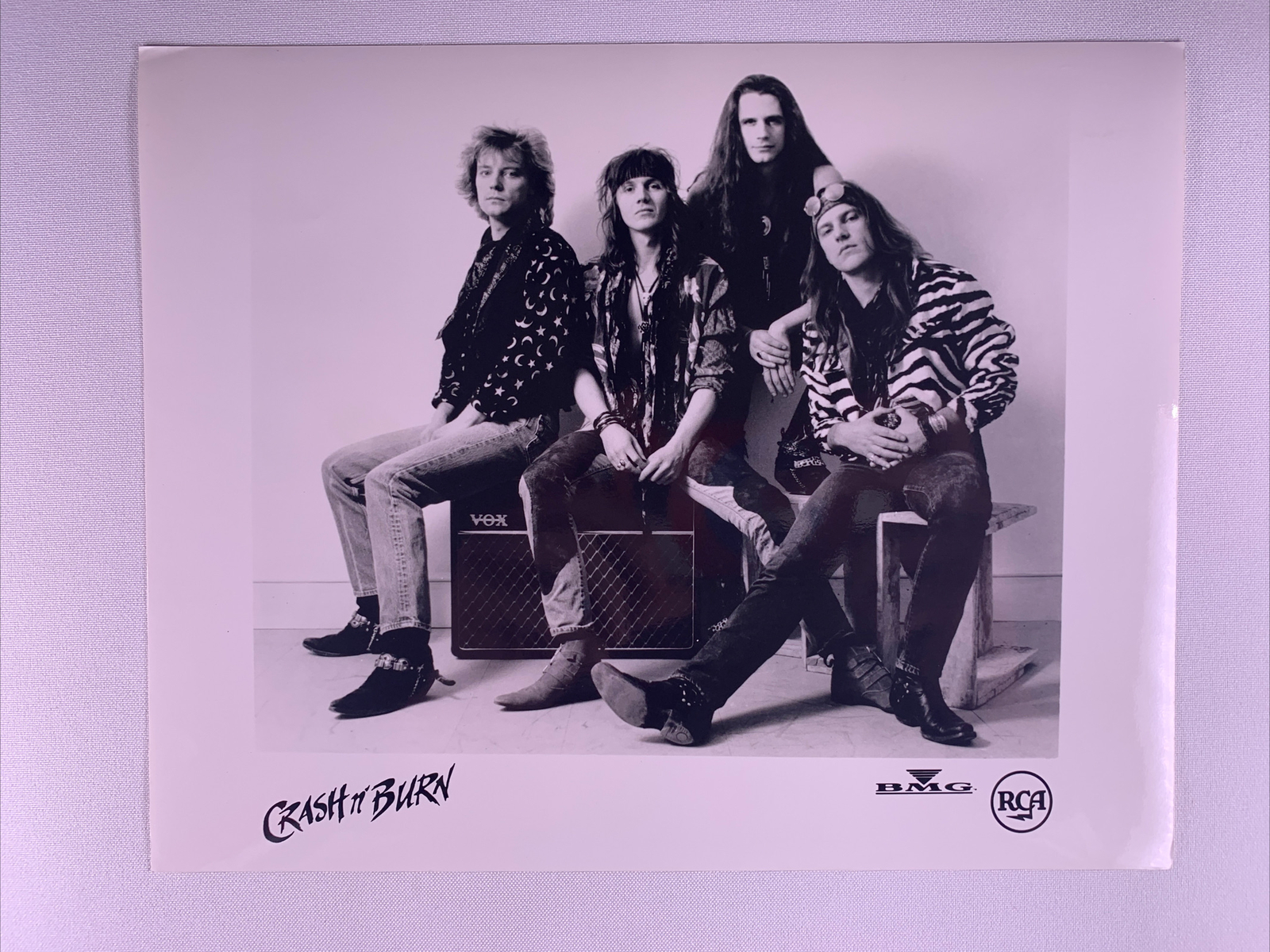 Crash N\' Burn Photo Original Black and White BMG RCA Records Promotional 1991