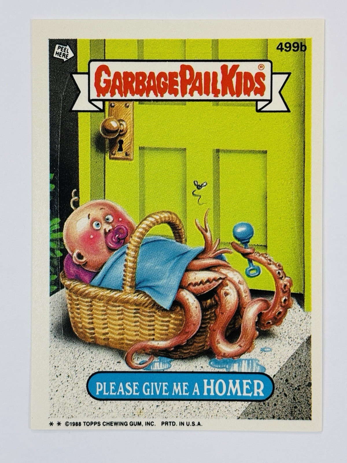 1988 Topps Garbage Pail Kids -Series 12 #499b PLEASE GIVE ME A HOMER (NM) PICS