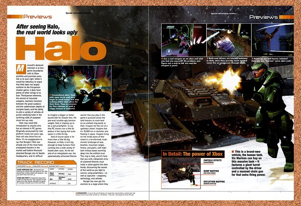 2001 Halo PC Original Advertisement / Retro Promo vr8