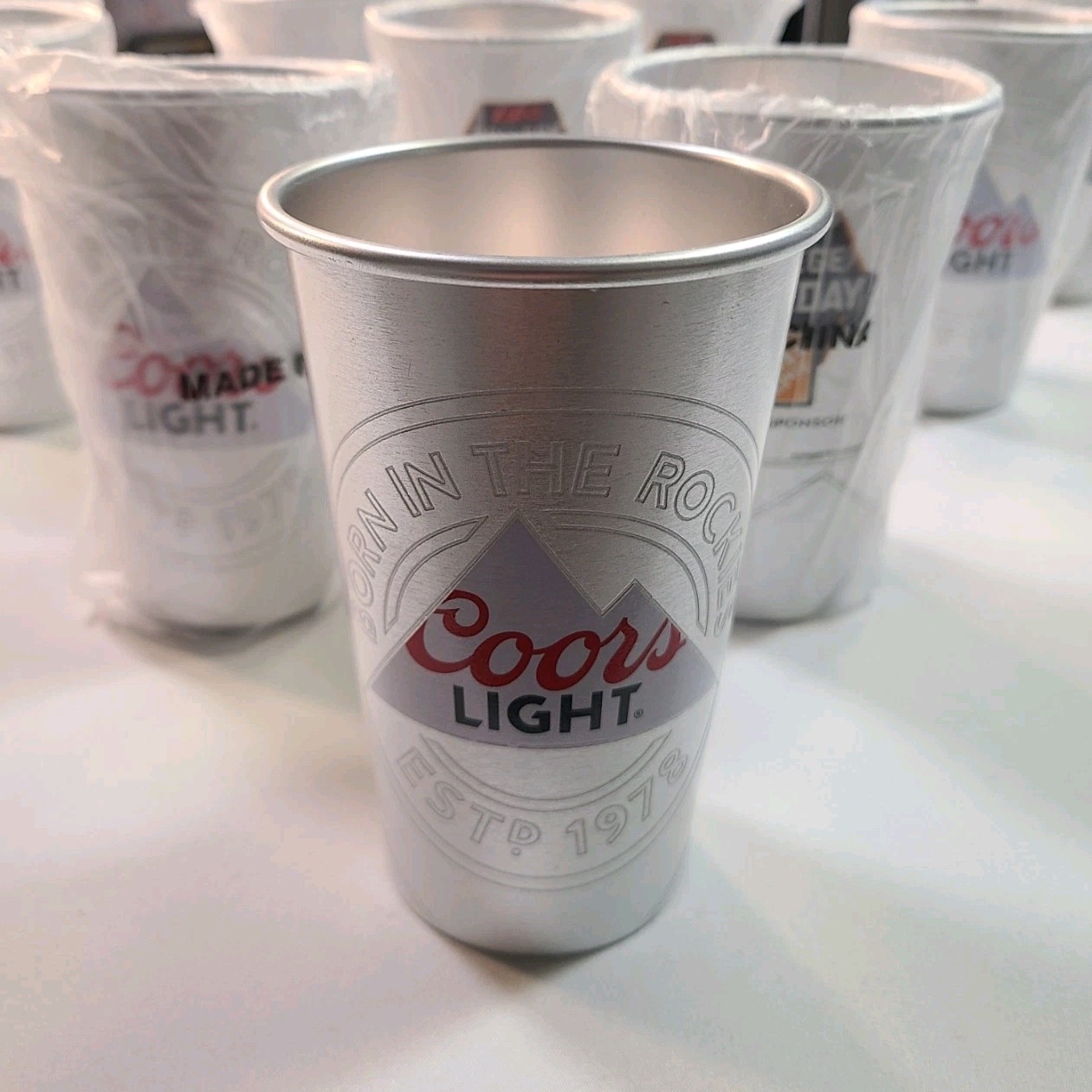Coors Light ESPN College Gameday Collectible Metal Cups Set of 11