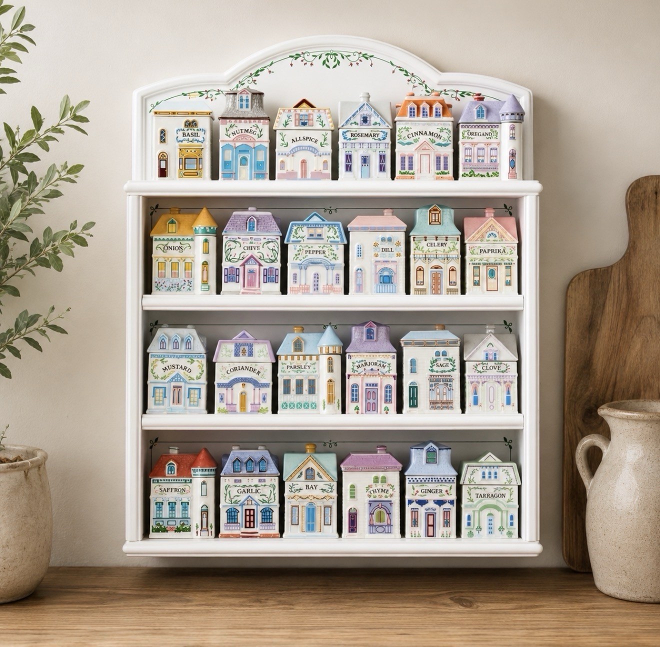 Lenox Spice Village Rack 2nd Edition White 24 Jar Display Shelf New in Box