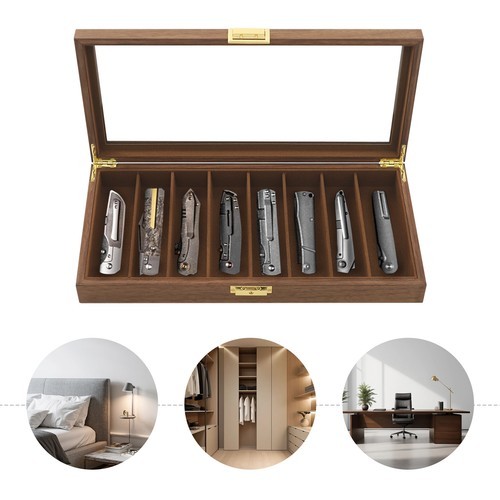 Knife Display Case, Knife Storage Box, Knife Display Case Organizer Rectangular