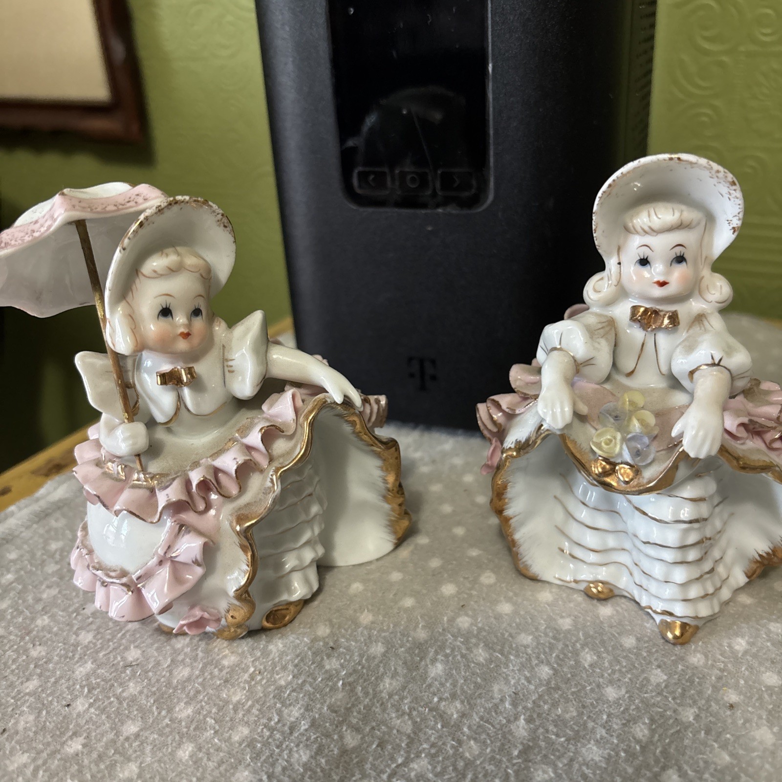 Geo Z LEFTON\'S ~ 1950~ Porcelain Bloomer Girls~ KW 1698 ~Figurine\'s 4\