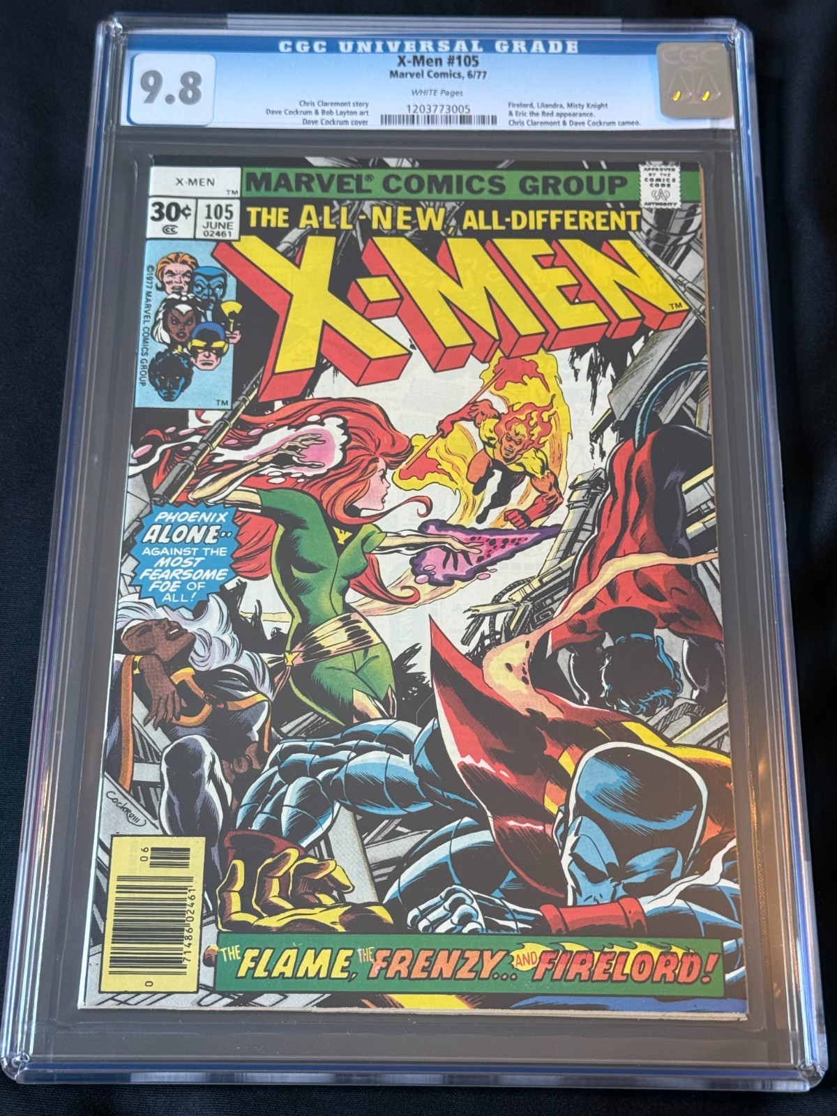 *** 1977 X-MEN # 105, CGC 9.8, WHITE PAGES ***