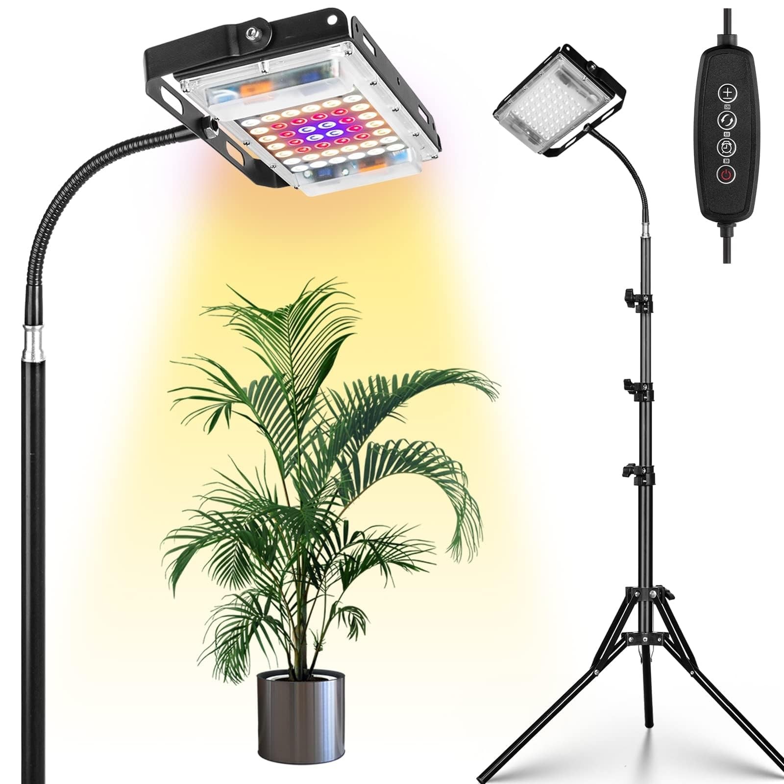 LBW Full Spectrum LED Grow Light with Stand for Indoor Plants - 6 Dimmable Level