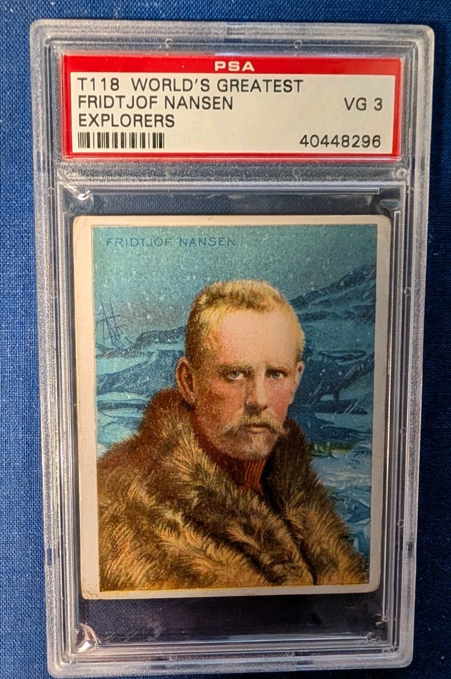 1910 worlds greatest explorers t118 Fridtjof Nansen PSA 3 Pop 5 12 Higher